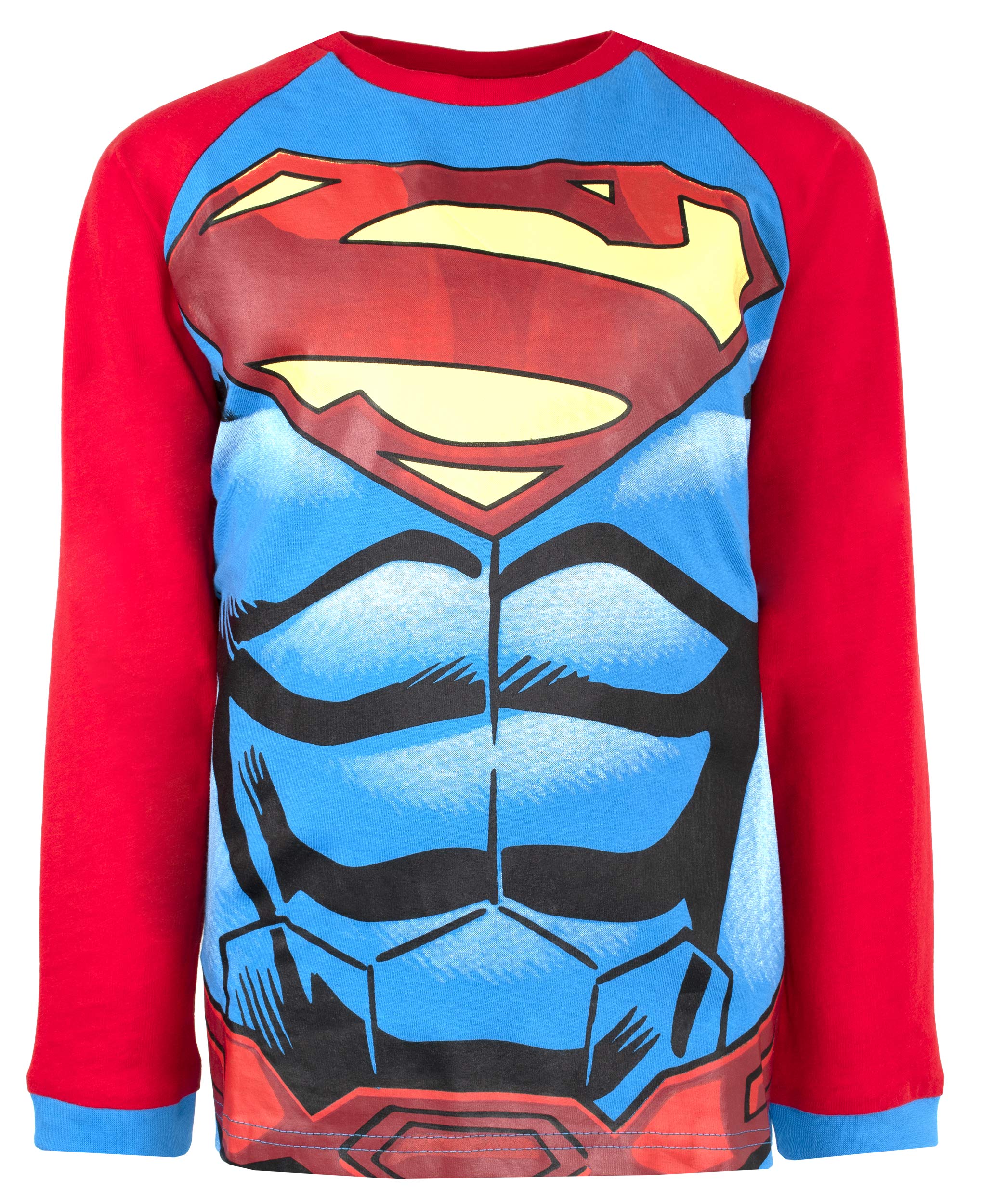 DC Comics Superman Pajama Set for Boys Age 3-10 | 100% Cotton Long Sleeve PJs with Cape | Official Licensed Sleepwear | Perfect for Halloween, Cosplay & Superhero Dress-Up
