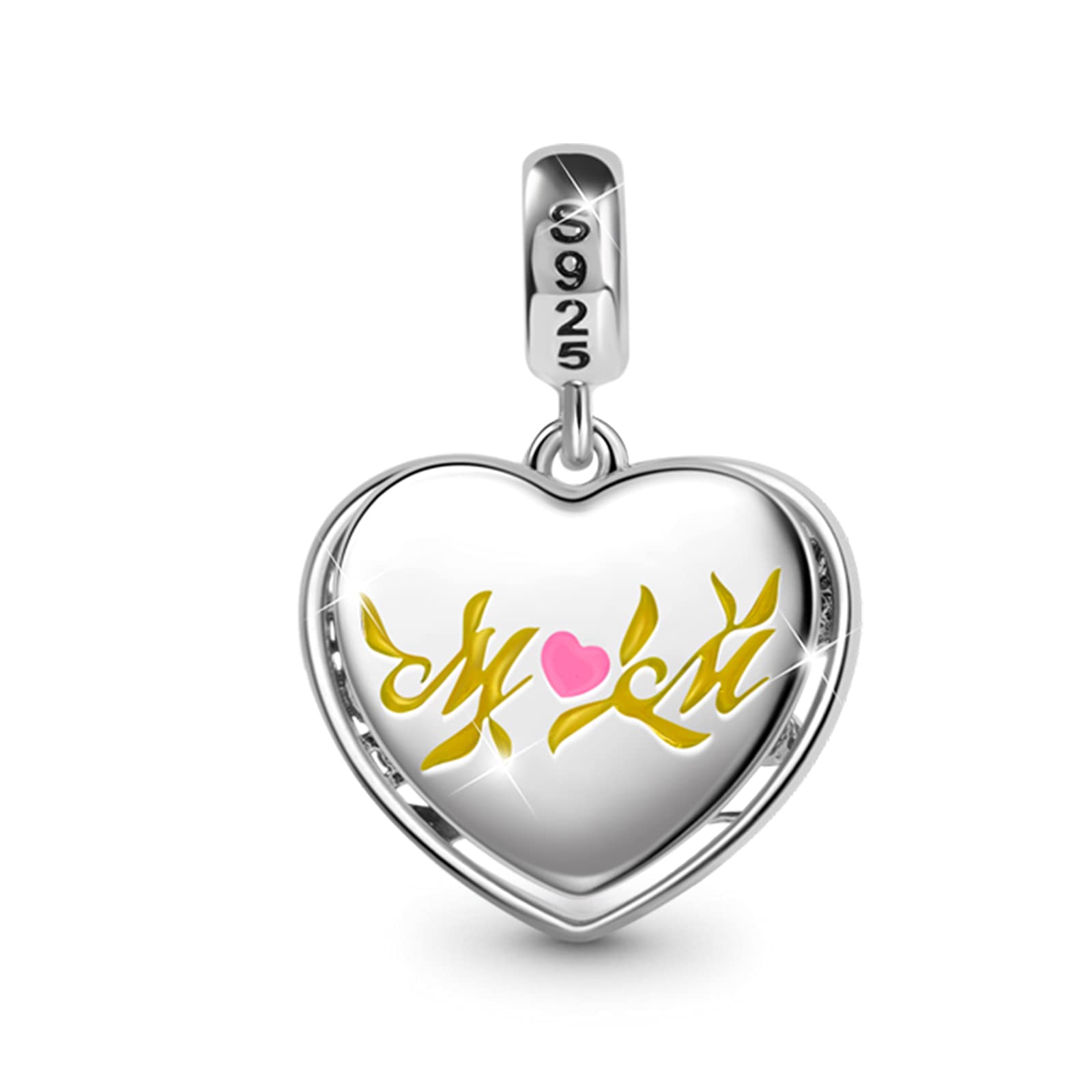 GNOCE Custom Photo Charm Pendant - Personalized Sterling Silver Jewelry for Bracelet or Necklace - Mother's Day Gift for Wife, Mom, Grandma - Perfect for Anniversaries, Birthdays & Special Occasions
