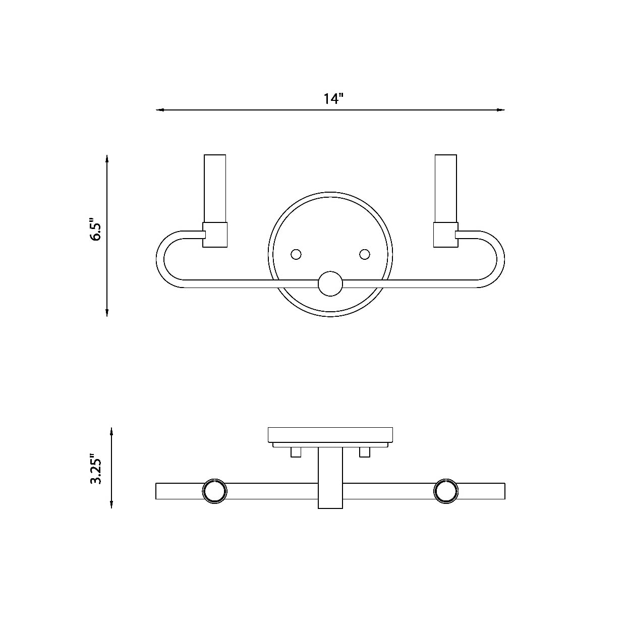 DESIGNERS FOUNTAIN Summit 2 Light Bathroom Vanity Light Fixture - Brushed Nickel Finish (D269C-2B-BN) - Perfect for Modern Bathrooms, Powder Rooms & Home Renovation Projects