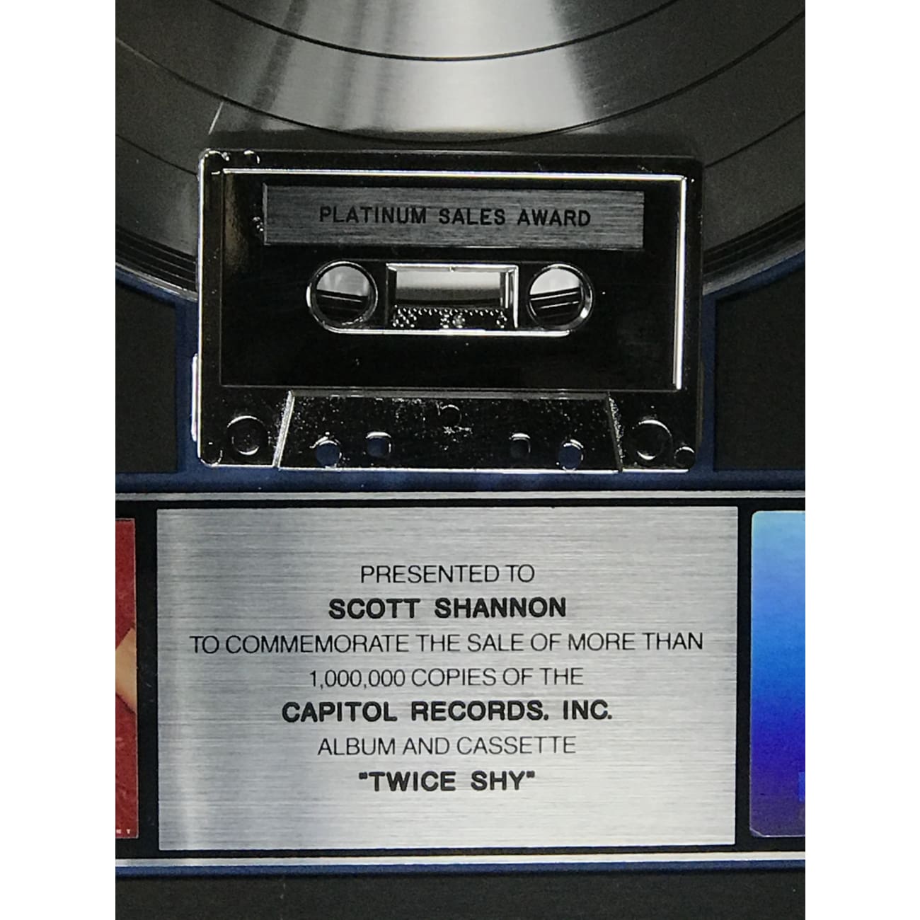 Great White - Twice Shy RIAA Platinum Album Award - Vintage Music Collectible for Fans & Display