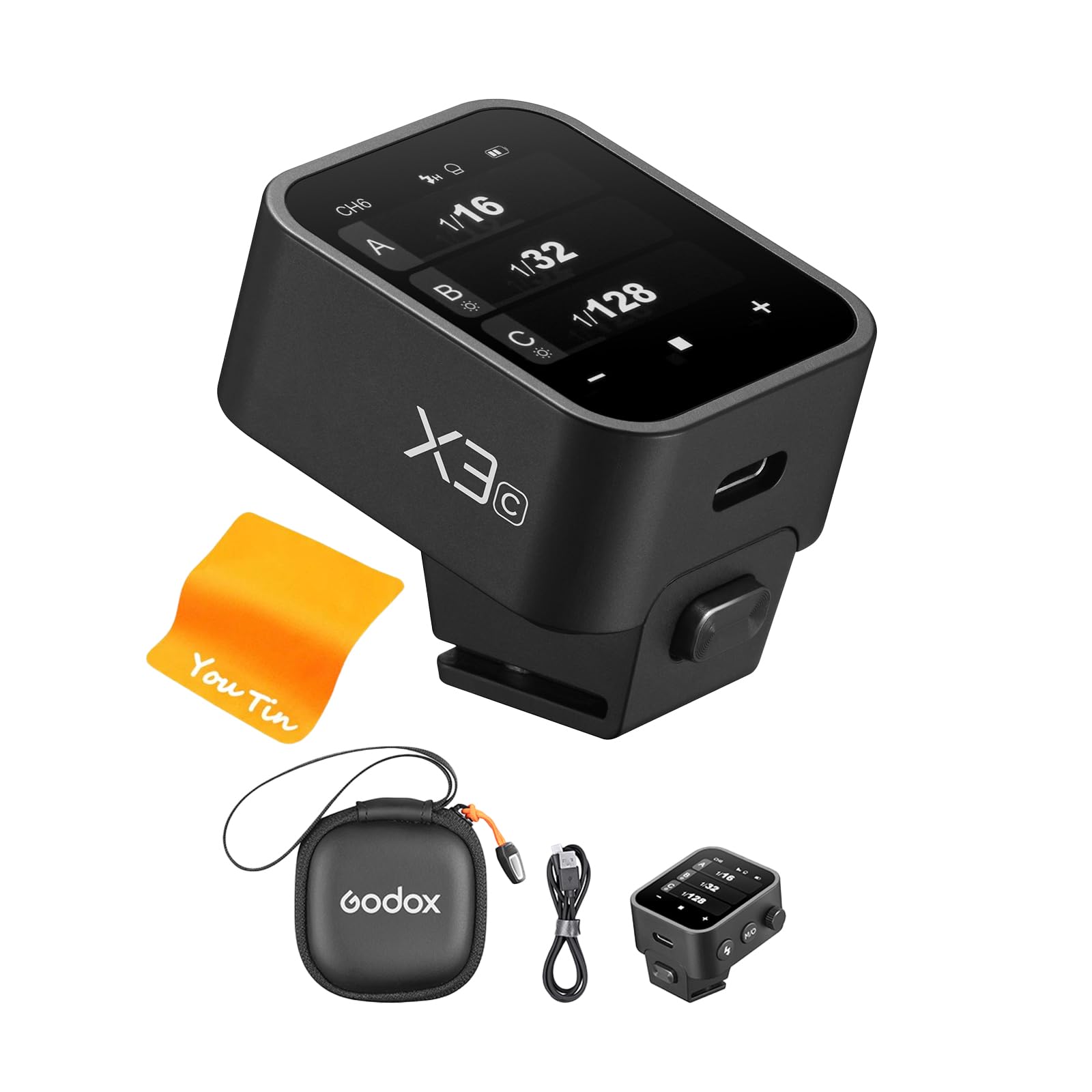 Godox X3-C E-TTLII 2.4GHz Wireless Flash Trigger with Rechargeable Battery & LED Display for Canon DSLR Cameras - Perfect for Studio Photography, Wedding Shoots & Outdoor Flash Photography