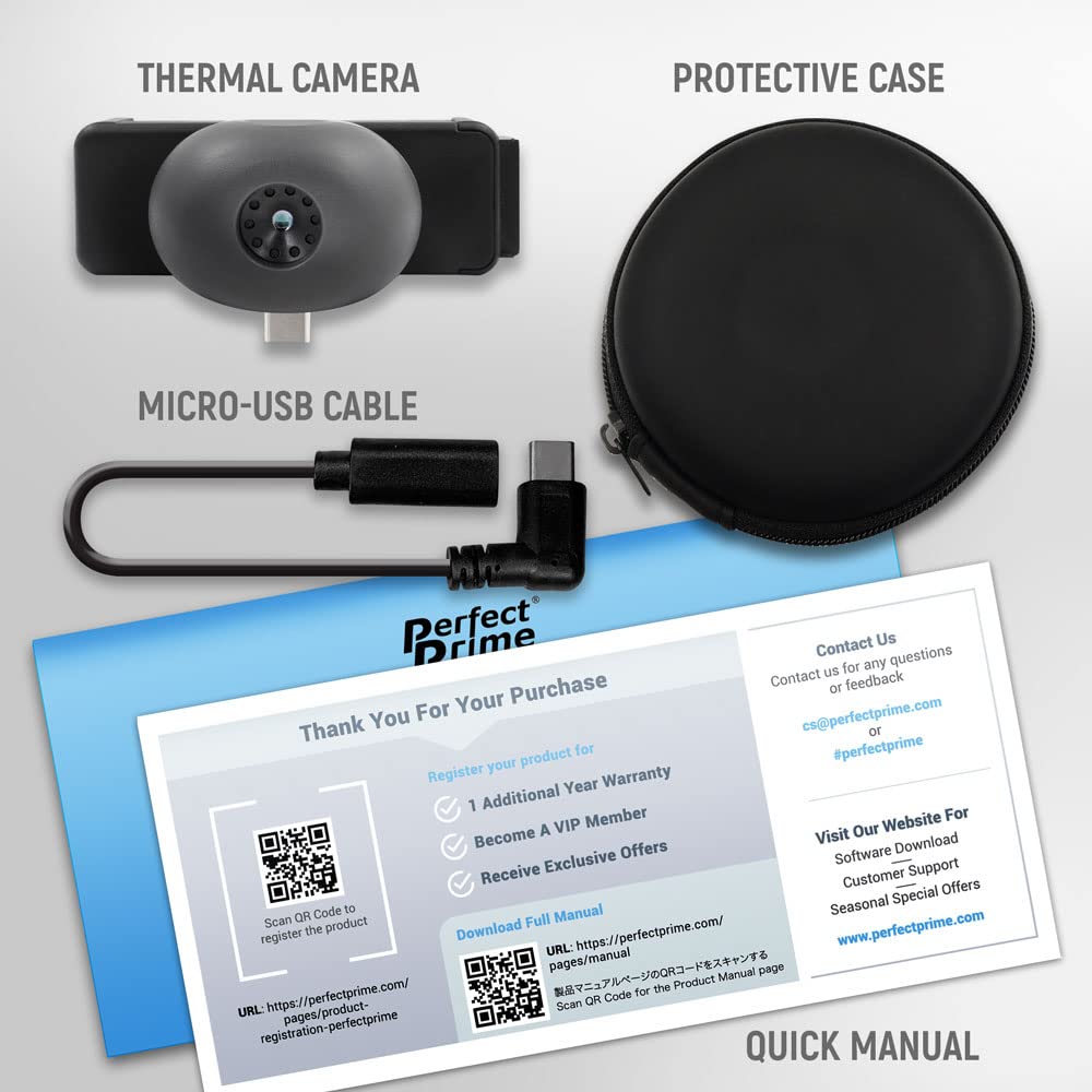 IR501 Infrared Thermal Imaging Camera - 32,136 Pixels, -40°F to 626°F Temperature Range, Android Type-C Compatible for Smartphones | Perfect for Home Inspection, HVAC Maintenance & Electrical Diagnostics