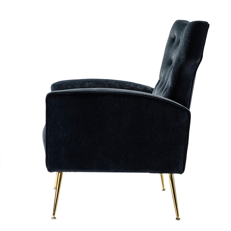 Amira Tufted Velvet Armchair - Modern Wingback Accent Chair for Living Room, Bedroom & Office - Comfortable Upholstered Lounge Chair with High Back Support