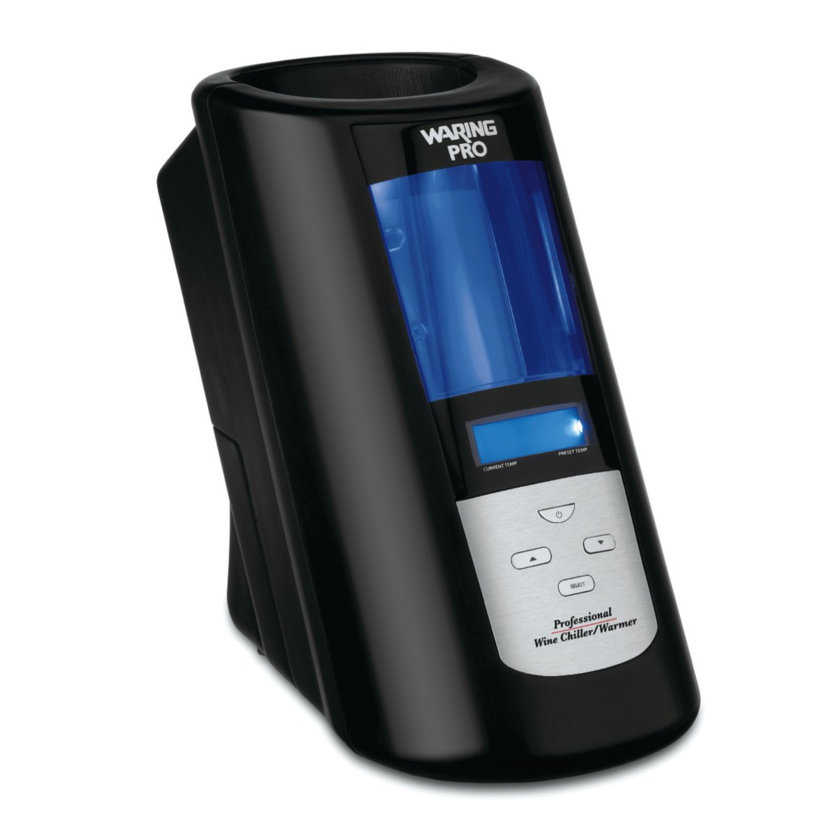 Waring Pro RPC175WS Stainless Steel Wine Chiller & Warmer - Black | Dual Temperature Control for Red & White Wine | Perfect for Home Bars, Parties & Restaurants