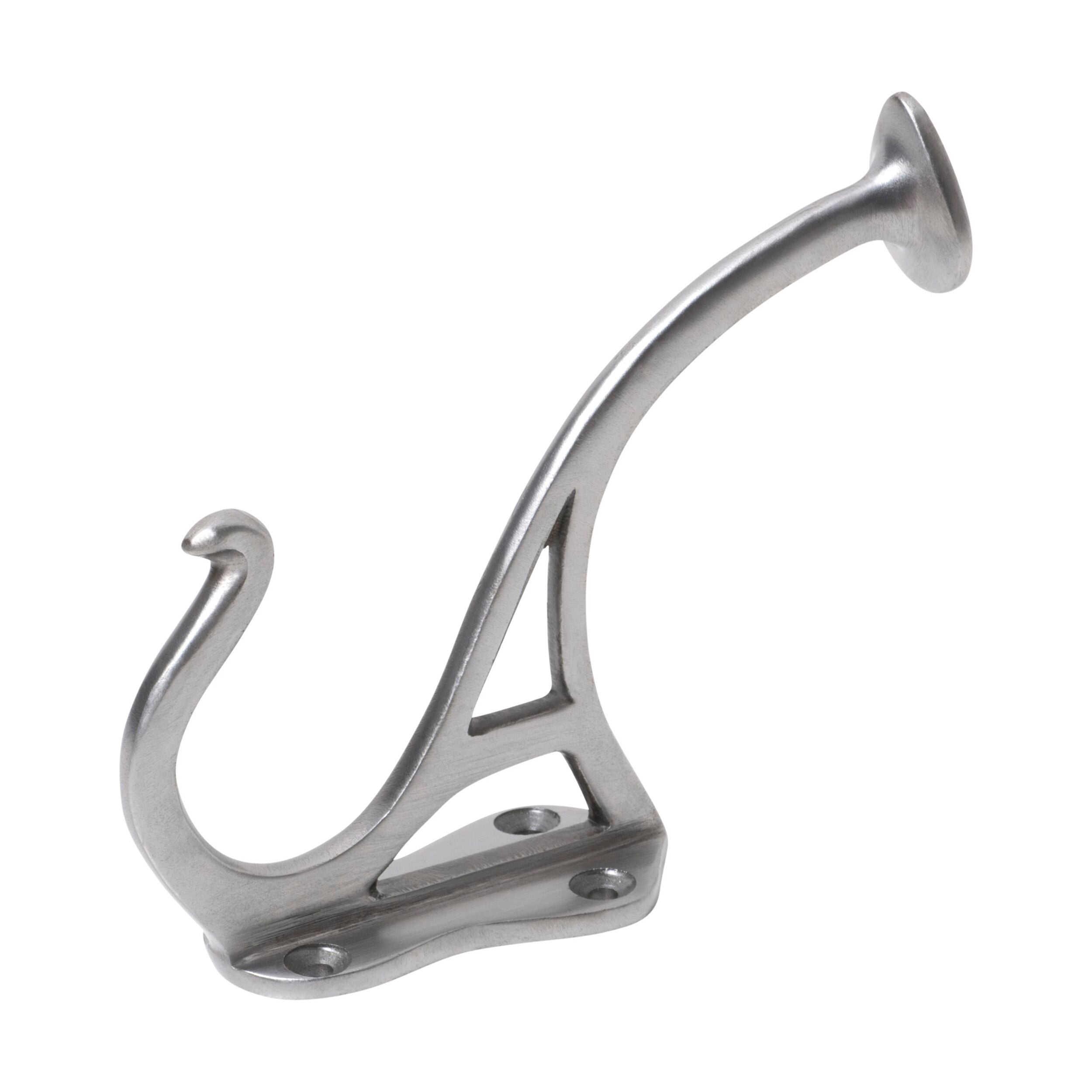 Polished Metal Circular End Hat & Coat Hook - 3954 Model, 115mm Height x 90mm Projection - Perfect for Entryway, Mudroom, Bathroom & Closet Organization