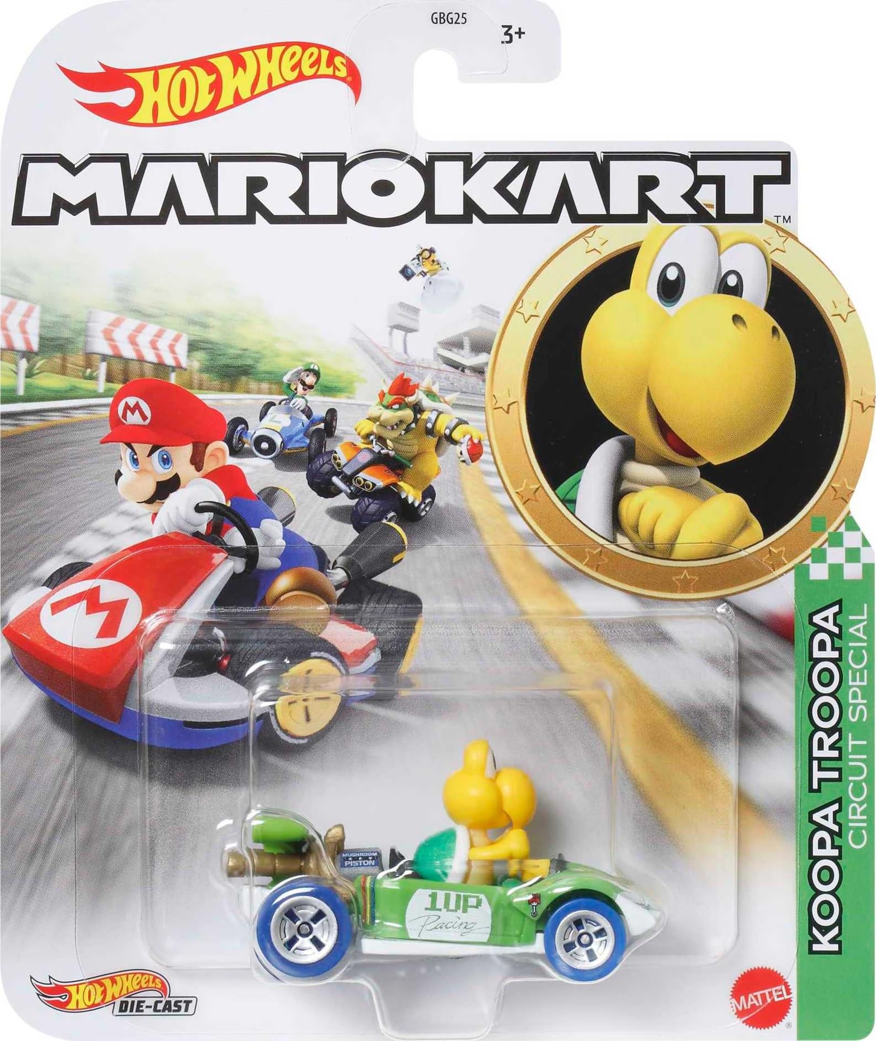 Hot Wheels Nintendo Mario Kart Koopa Troopa Diecast Standard Kart - Collectible Toy Car for Kids & Adults, Perfect for Racing Games & Display