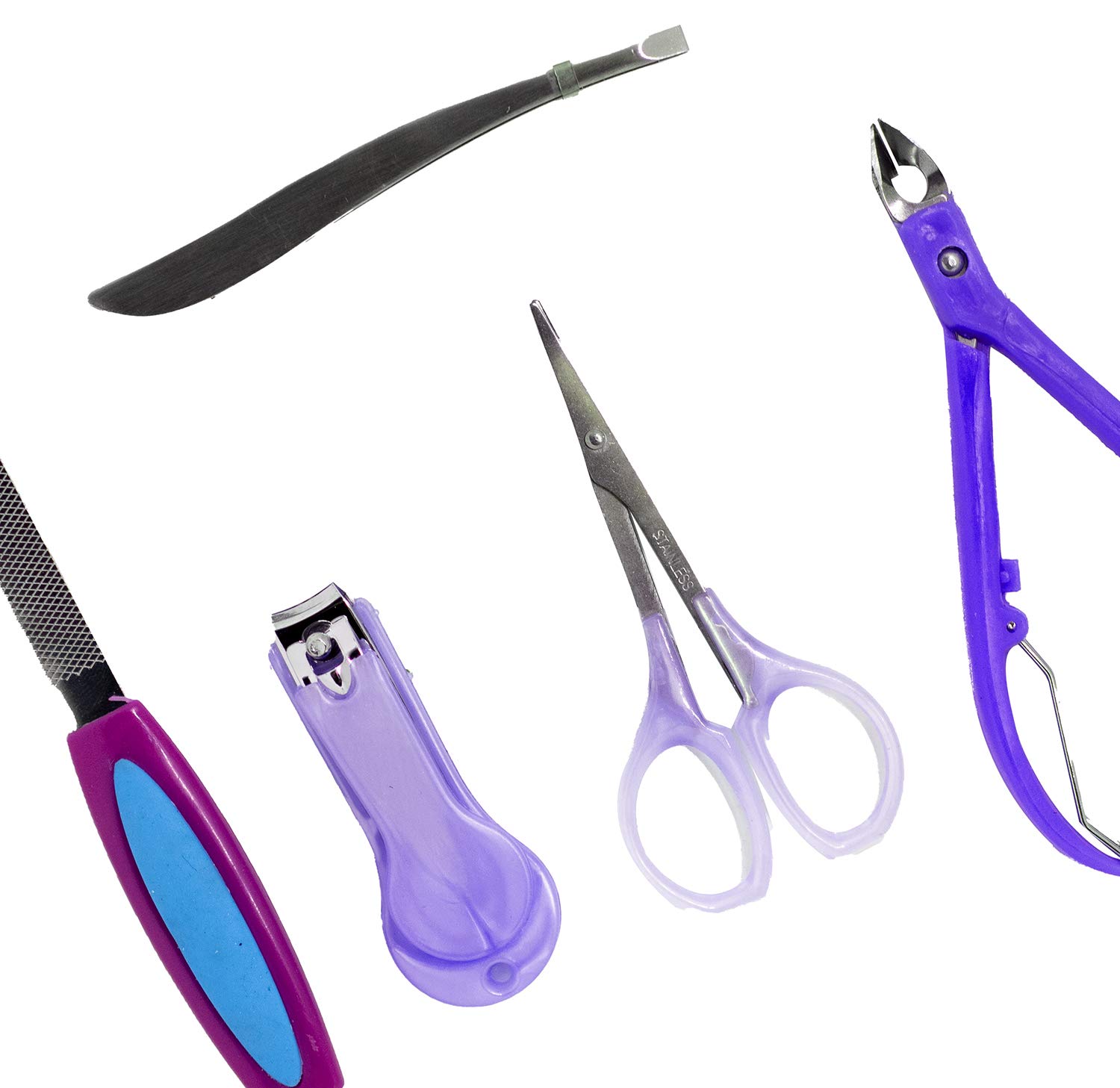 Professional Manicure Pedicure Kit for Women & Girls – Salon & Home Nail Care Set with 12 Tools (Random Color) – Perfect for DIY Nails, Spa Days & Gift Giving