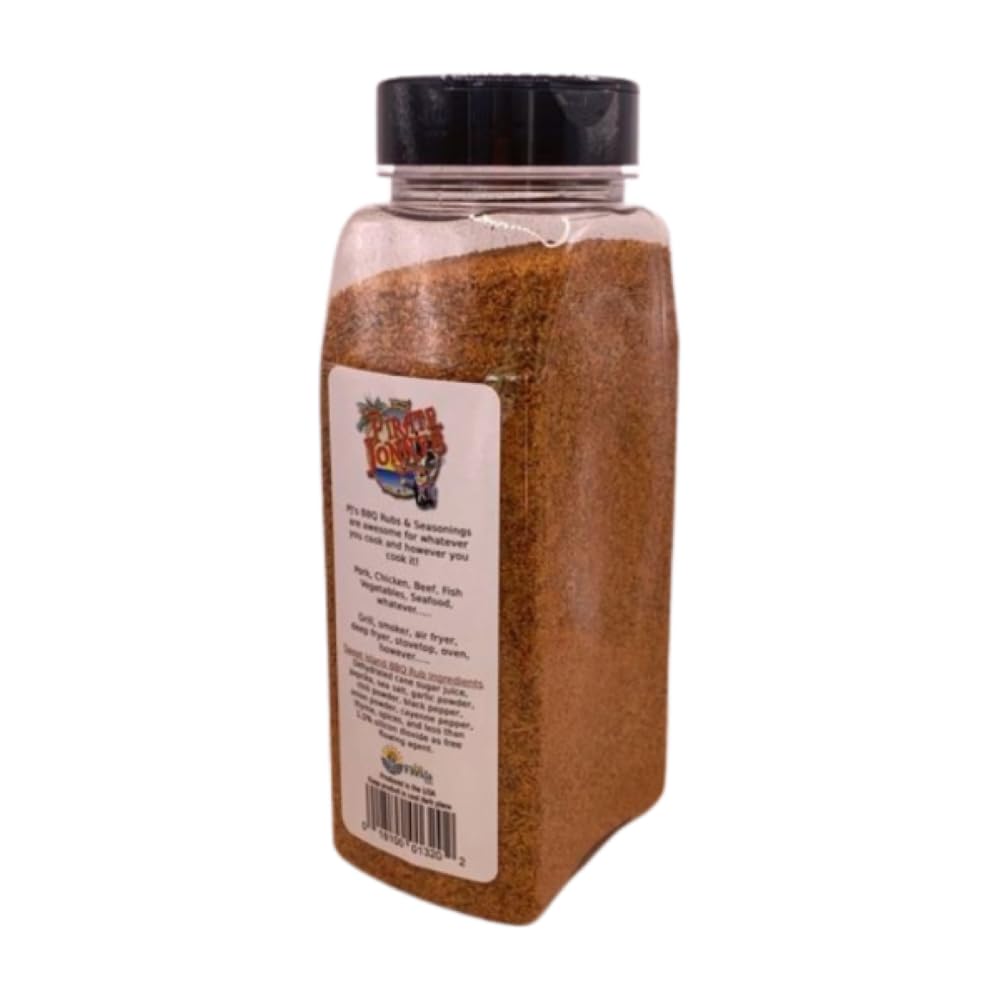 Pirate Jonny's Sweet Island BBQ Rub - 24.7 oz Shaker Bottle | Authentic Caribbean BBQ Seasoning for Chicken, Pork, Beef, Shrimp | Grill, Smoke, Roast or Air Fry | Perfect for BBQ, Salads, Vegetables & Popcorn | Sweet & Tangy Flavor Enhancer