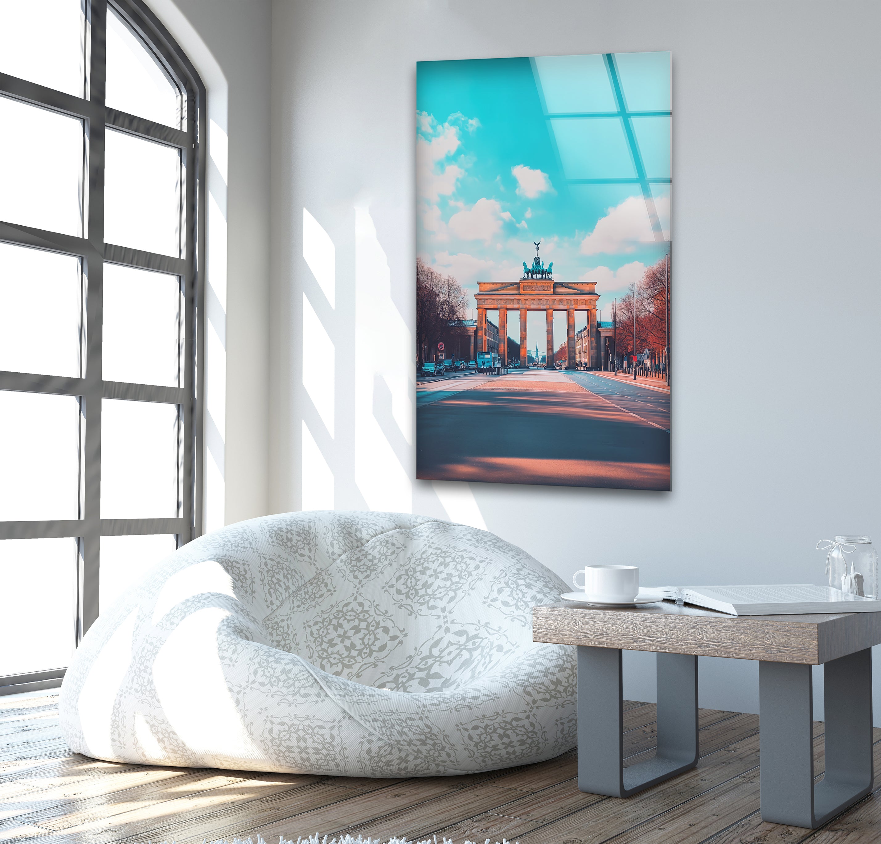 Berlin Soft Landscape Glass Wall Art - Modern Abstract Home Decor for Living Room, Bedroom & Office - Perfect for Gifts & Interior Design