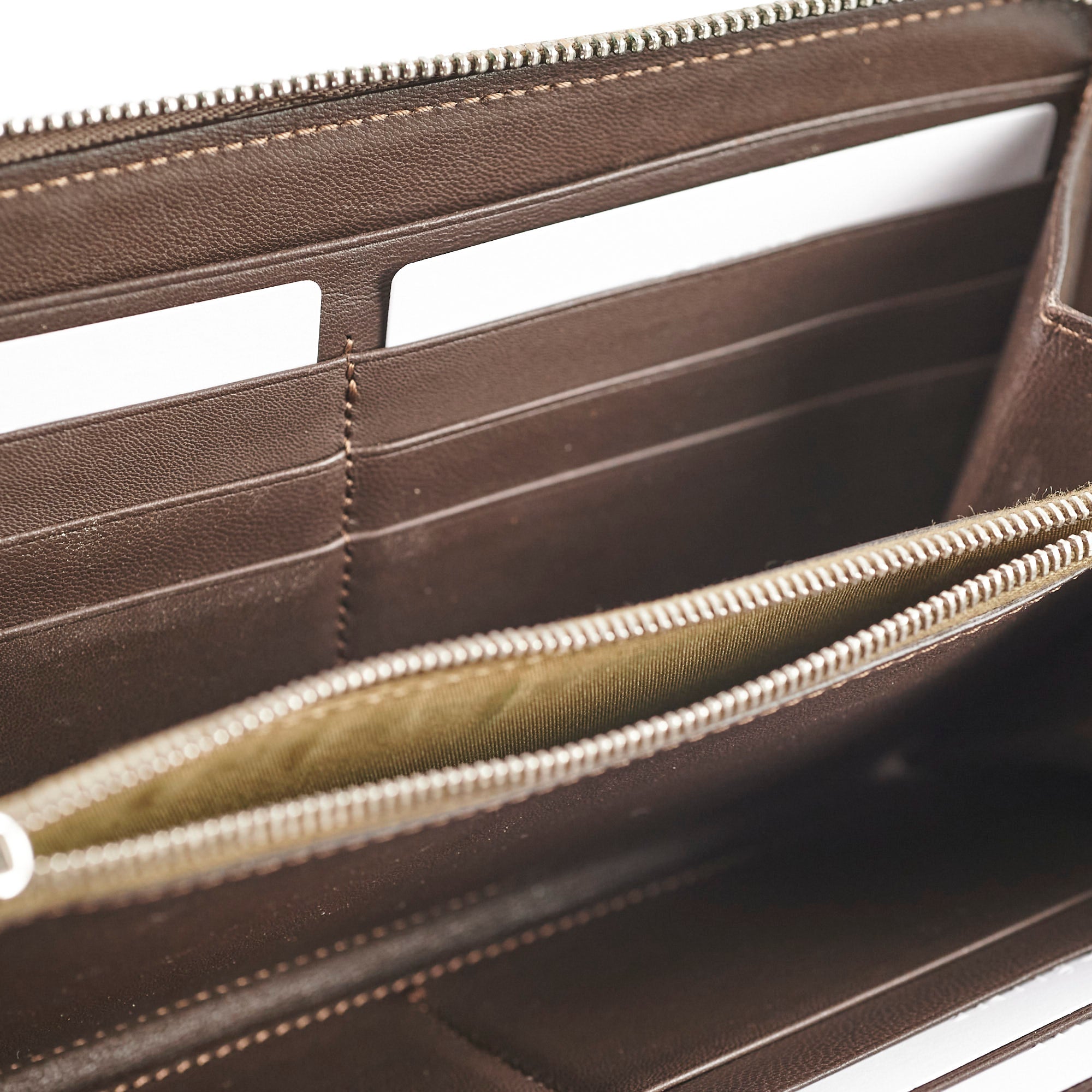 Celine Long Wallet in Dark Beige - Premium Leather Women's Wallet with Multiple Card Slots - Perfect for Everyday Use & Gift Giving