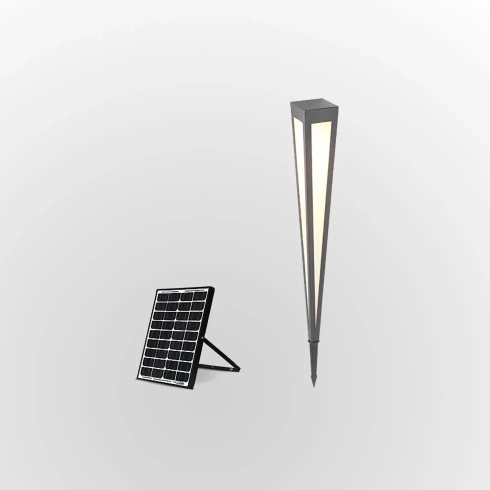 Modern Triangular Solar Pathway Lights - Waterproof Outdoor Garden Lighting for Walkways, Driveways & Landscaping | Energy-Efficient & Weather-Resistant