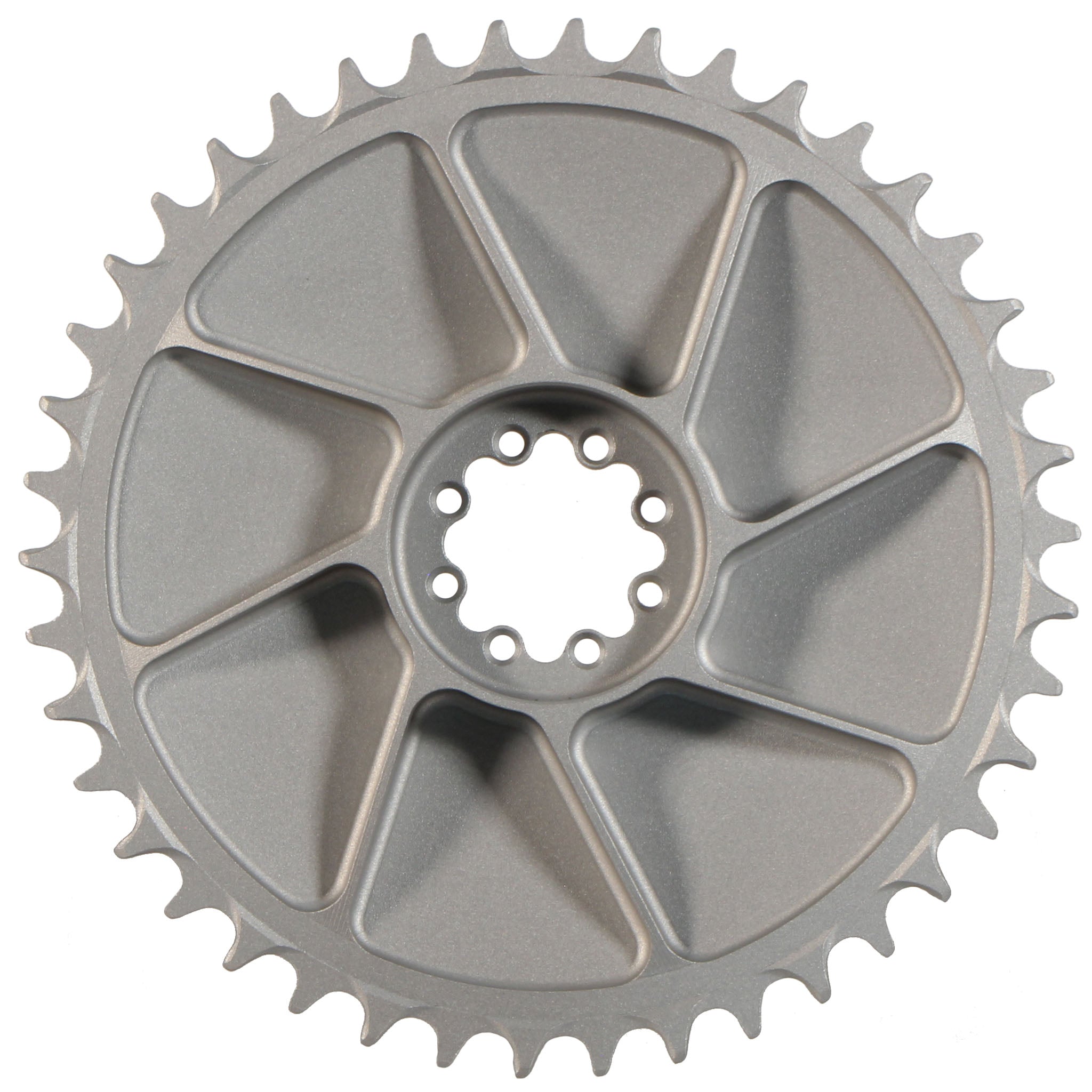 5Dev Aluminum Aero Road Bike Chainring - 8 Bolt SRAM Compatible, 42T, Raw Finish | Lightweight & Durable for Road Racing & Performance Cycling