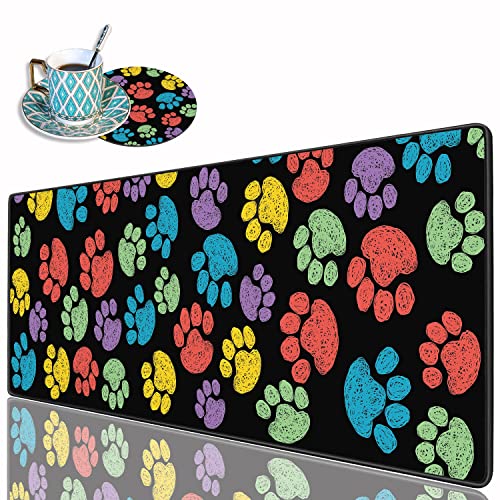 Colorful Dog Paw Print