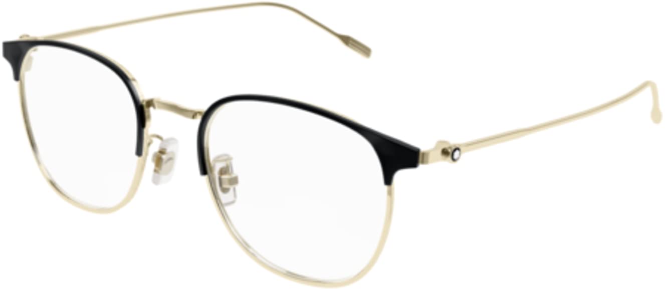 Montblanc MB 0191 O-004 Gold/Transparent Sunglasses for Men & Women - Luxury Designer Shades for Driving, Beach & Outdoor Activities