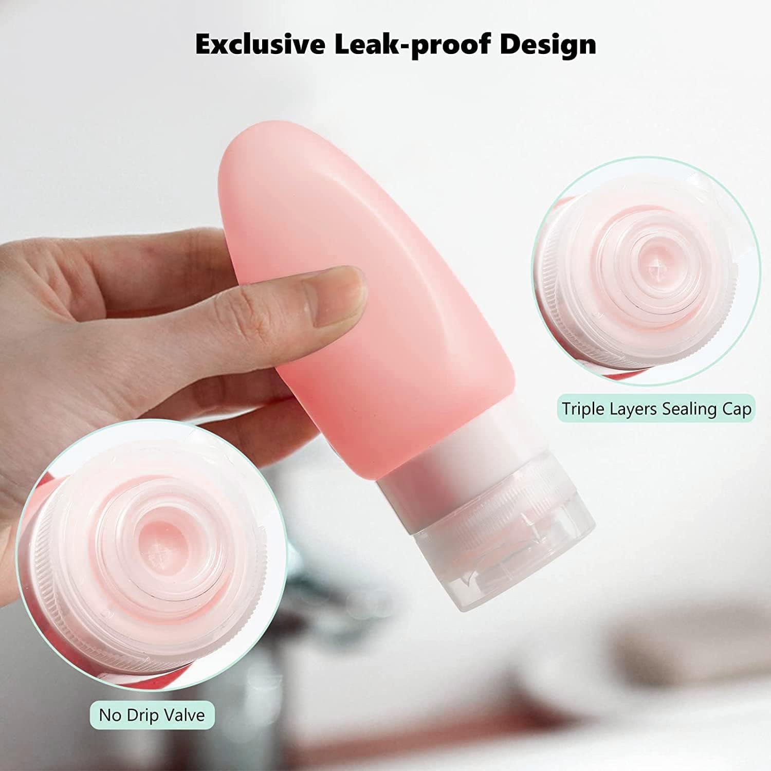 POLENTAT 17 Pcs TSA Approved Silicone Travel Bottles for Toiletries - Leak Proof Travel Size Containers for Shampoo, Lotion & Cosmetics - Perfect for Airplane Carry On, Gym & Vacation Essentials