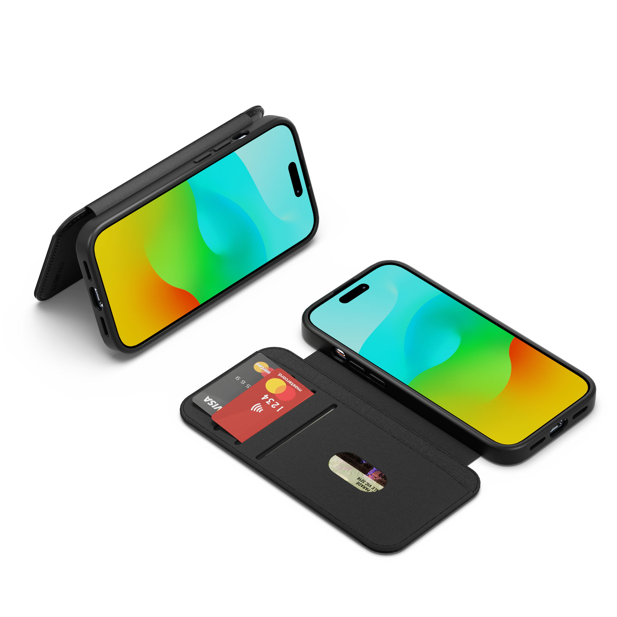 Premium Genuine Leather Wallet Case for iPhone 15 Plus - RFID Blocking & Card Slots - Perfect for Travel, Business & Everyday Use