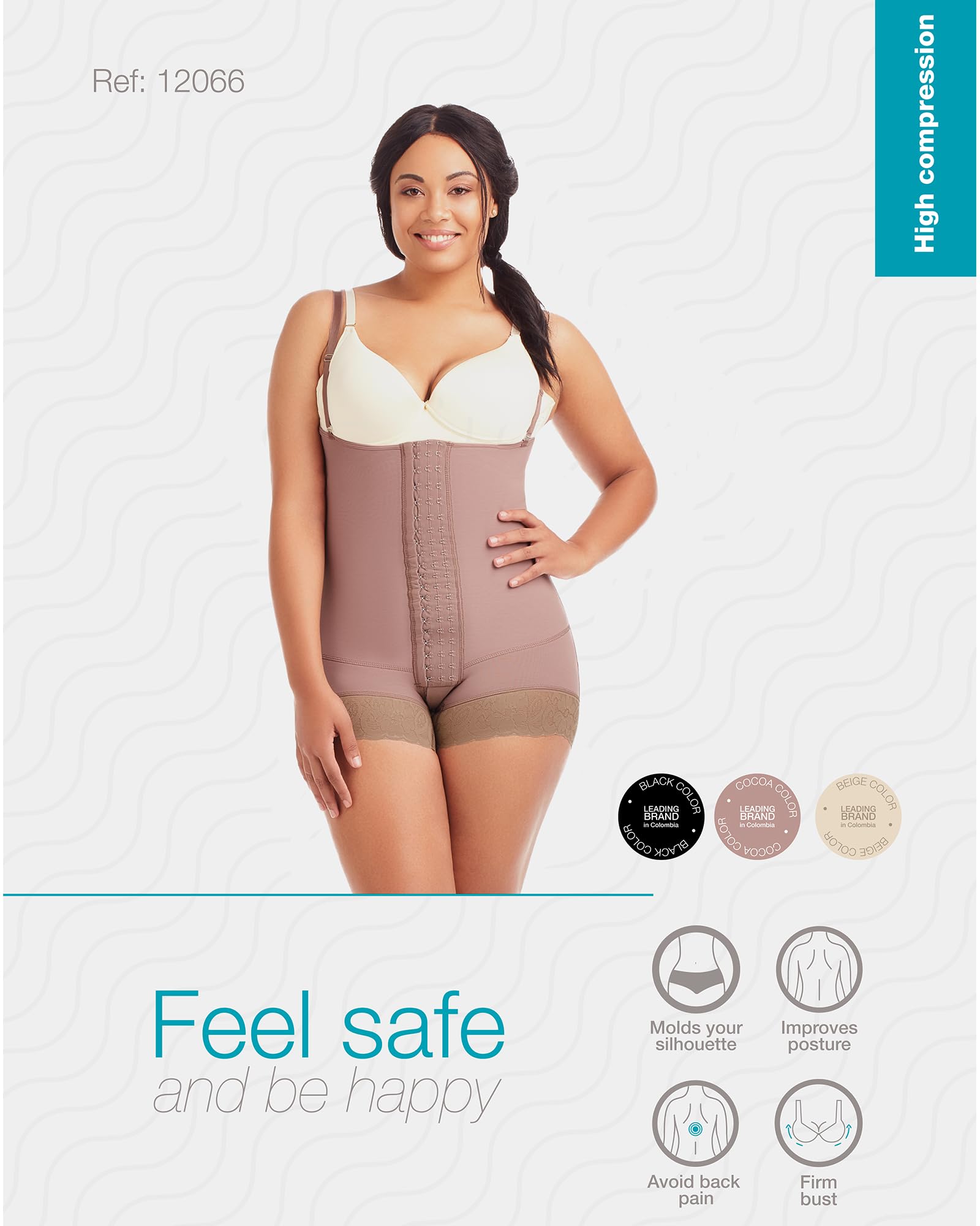 High Compression Strapless Faja Body Shaper 066 - Colombian Shapewear for Tummy Control & Waist Training - Postpartum Recovery & Tummy Tuck Compression Garment for Women - Perfect for Everyday Wear, Special Occasions & Post-Surgery Support