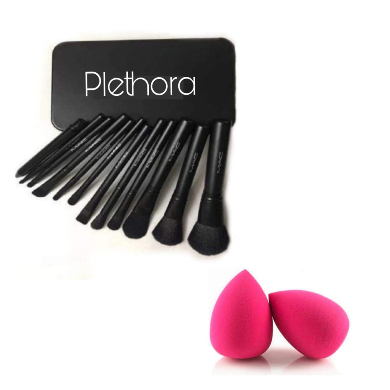 Premium 12-Piece Synthetic Bristle Makeup Brush Set - Soft Blending Foundation Concealer Eyeshadow Brushes for Professional Makeup Application | Perfect for Daily Use, Travel & Makeup Artists