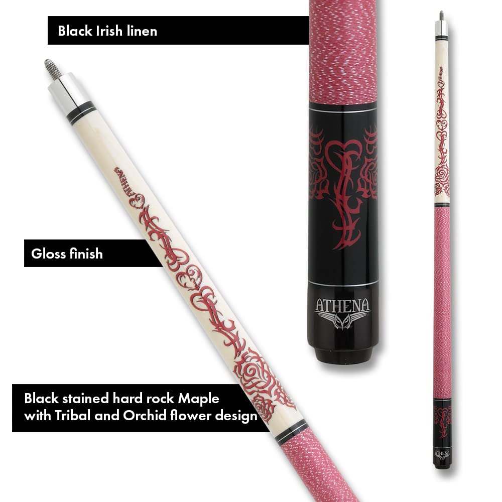 Athena ATH34 Tribal Heart Pool Cue Stick - Premium Billiards Cue for Professional & Recreational Players - Perfect for Pool Halls, Game Rooms & Home Use