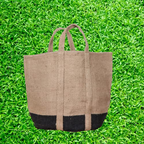 Affinity Decor Large Handmade Jute Shopping Tote Bag - Eco-Friendly Reusable Grocery Bag (24