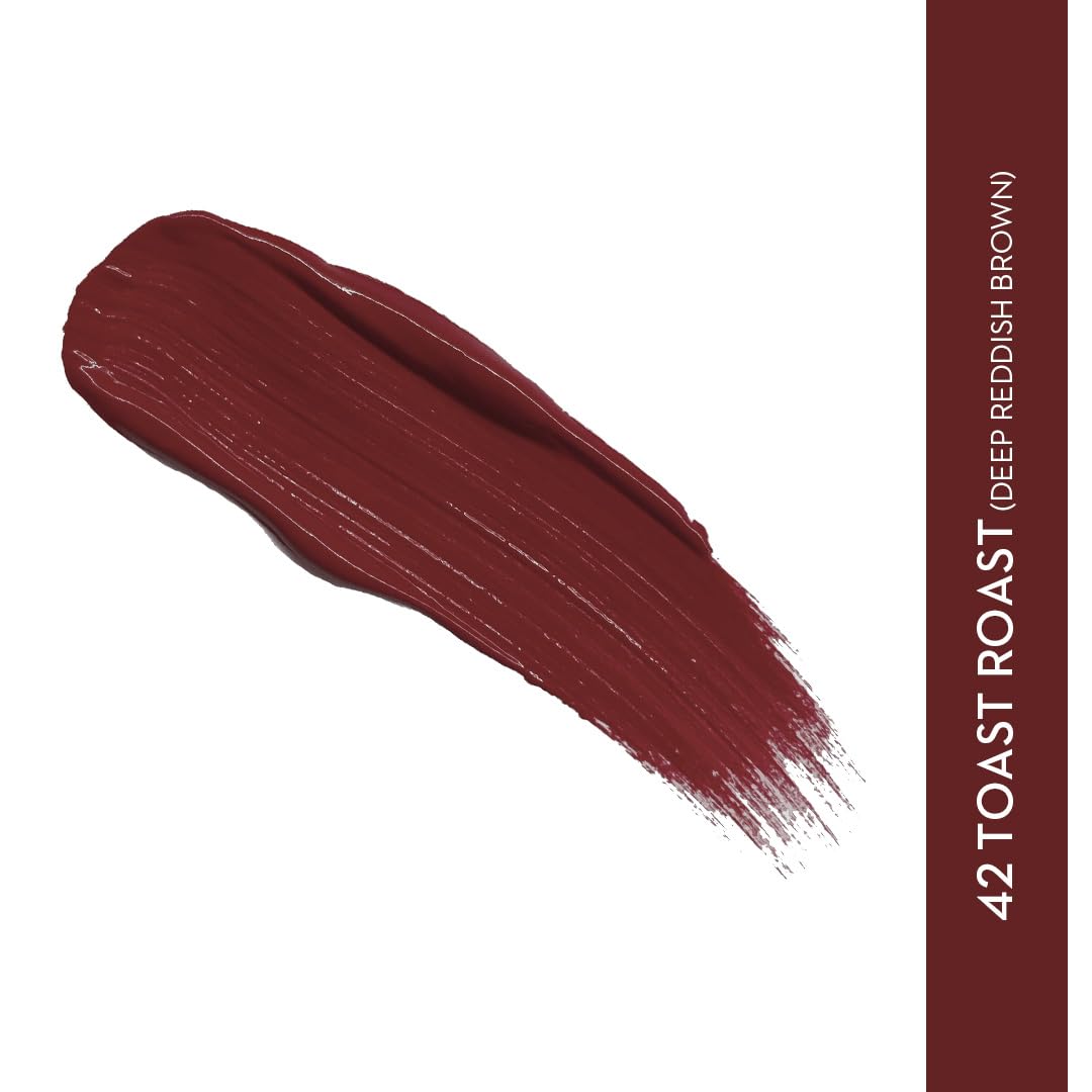 SUGAR Cosmetics Smudge Me Not Liquid Lipstick - Matte, Long Lasting, 42 Toast Roast (Deep Reddish Brown) | Vegan, Cruelty-Free Lipstick for Everyday Wear & Special Occasions