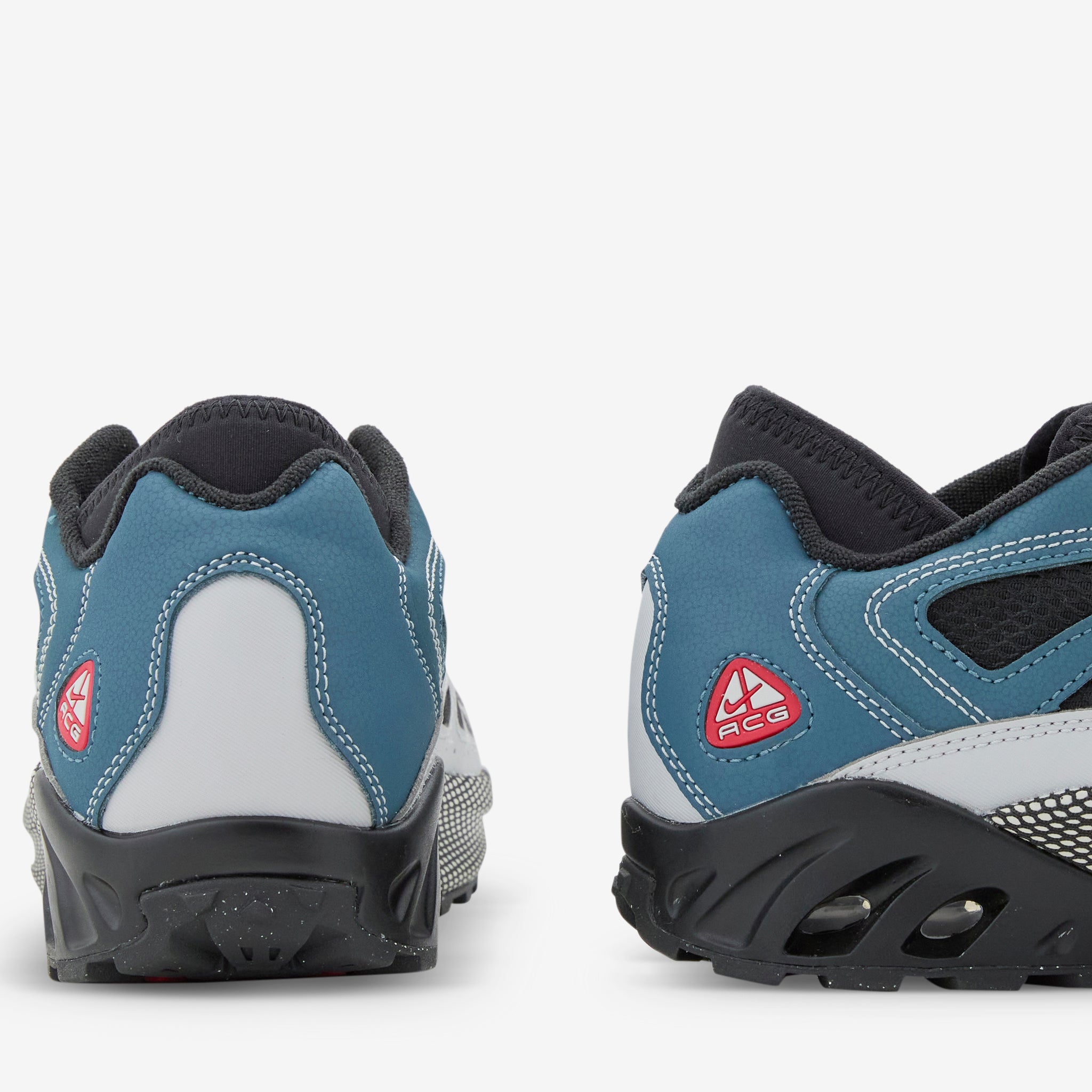 ACG Air Exploraid Sneakers - Ash Green, Varsity Red, Black & Neutral Grey | Lightweight Hiking & Outdoor Adventure Shoes for Men & Women