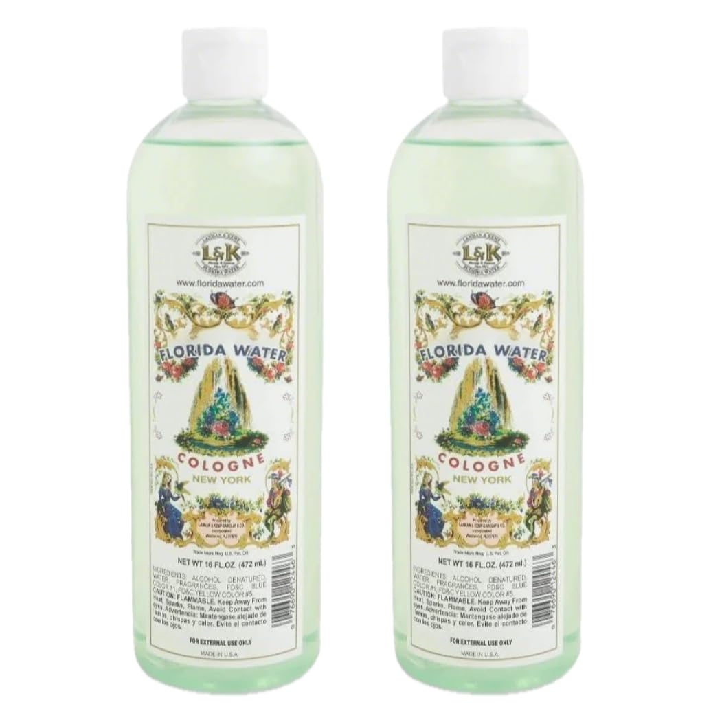 Lanman & Kemp Florida Water Cologne & After Shave - 16 Fl Oz (472ml) Fresh, Clean Fragrance - Pack of 2 | Perfect for Daily Use, Grooming, Aromatherapy & Spiritual Cleansing Rituals