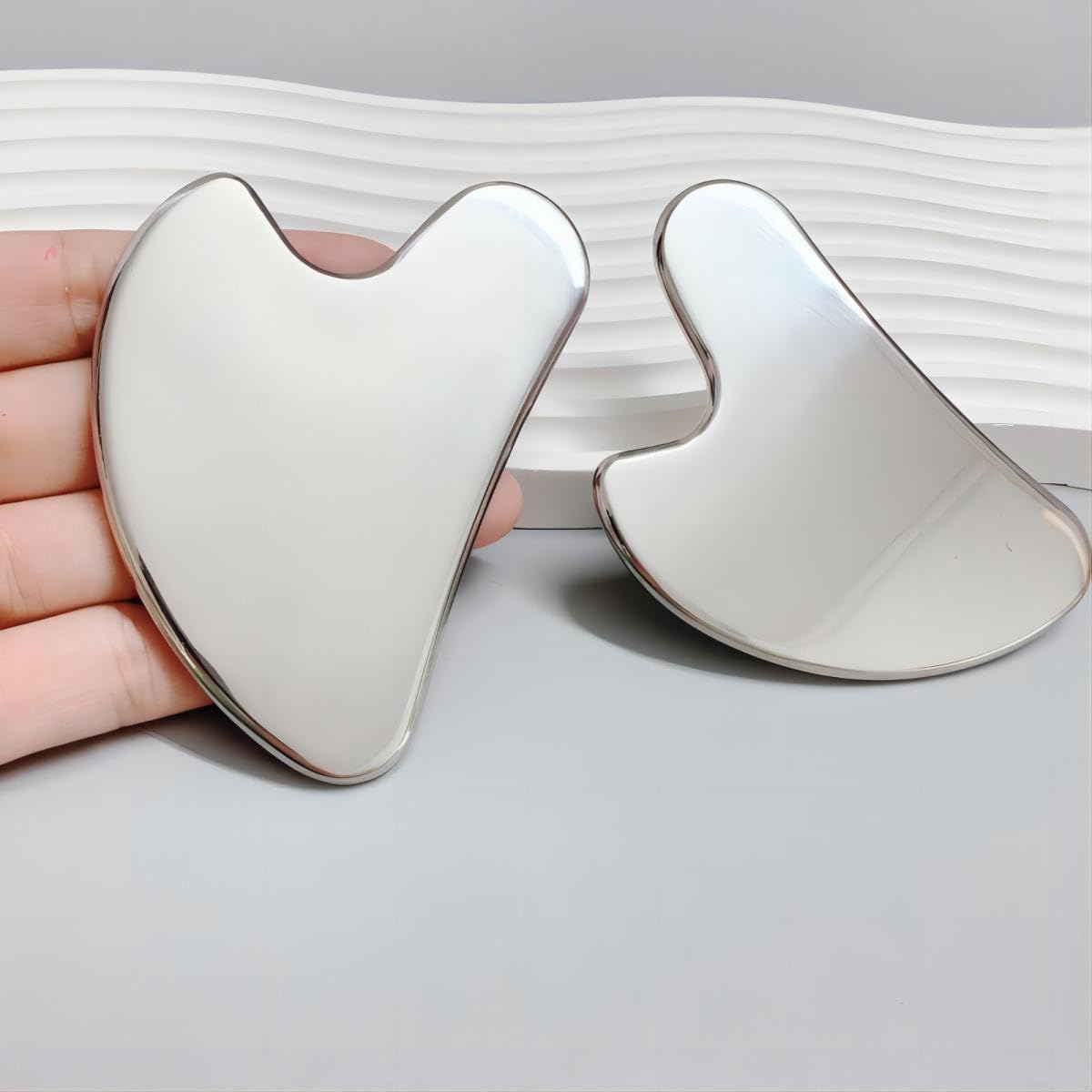 Premium 304 Stainless Steel Gua Sha Tool - Facial & Body Massage Scraper for Face, Neck, Eyes & Back - Skin Care & Relaxation | Perfect for Home Spa, Self-Care Routine & Lymphatic Drainage Therapy