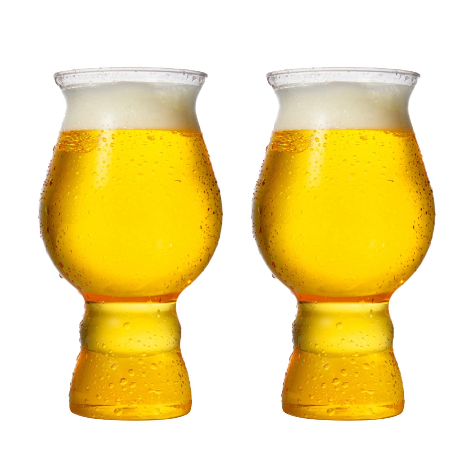 PINGPING Plastic-Free Freezer Wall Gel Ice Chiller Beer Glass - Double Wall Kitchen, Dining & Bar Drinkware for Chilled Beverages | Perfect for Parties, BBQs and Home Entertaining