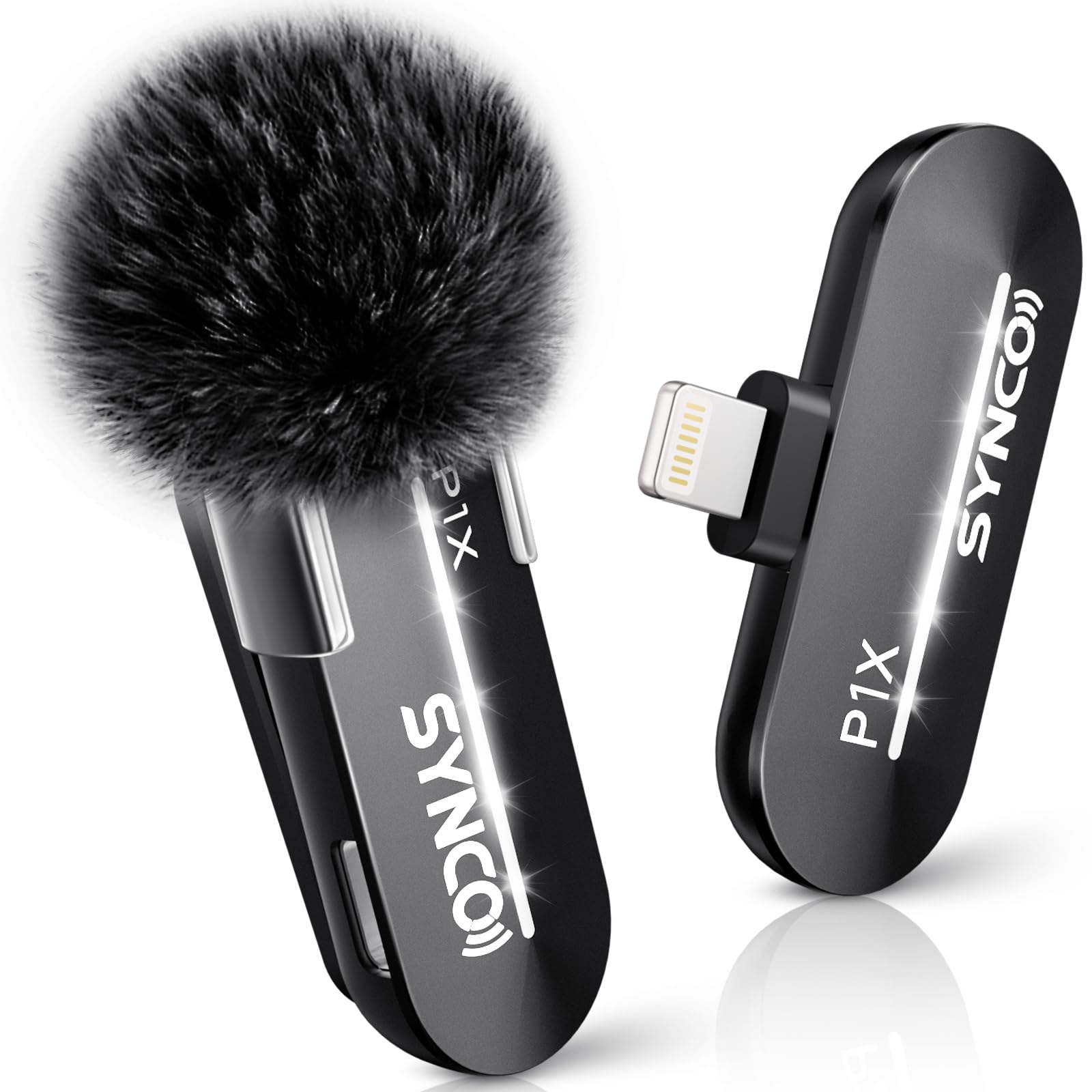 SYNCO P1XL Professional Wireless Lavalier Microphone for iPhone 14/13/12/11/SE - Clip-on Lapel Mic for TikTok, YouTube, Streaming, Vlogging & Video Recording - Ideal for Content Creators, Podcasters & Live Broadcasters