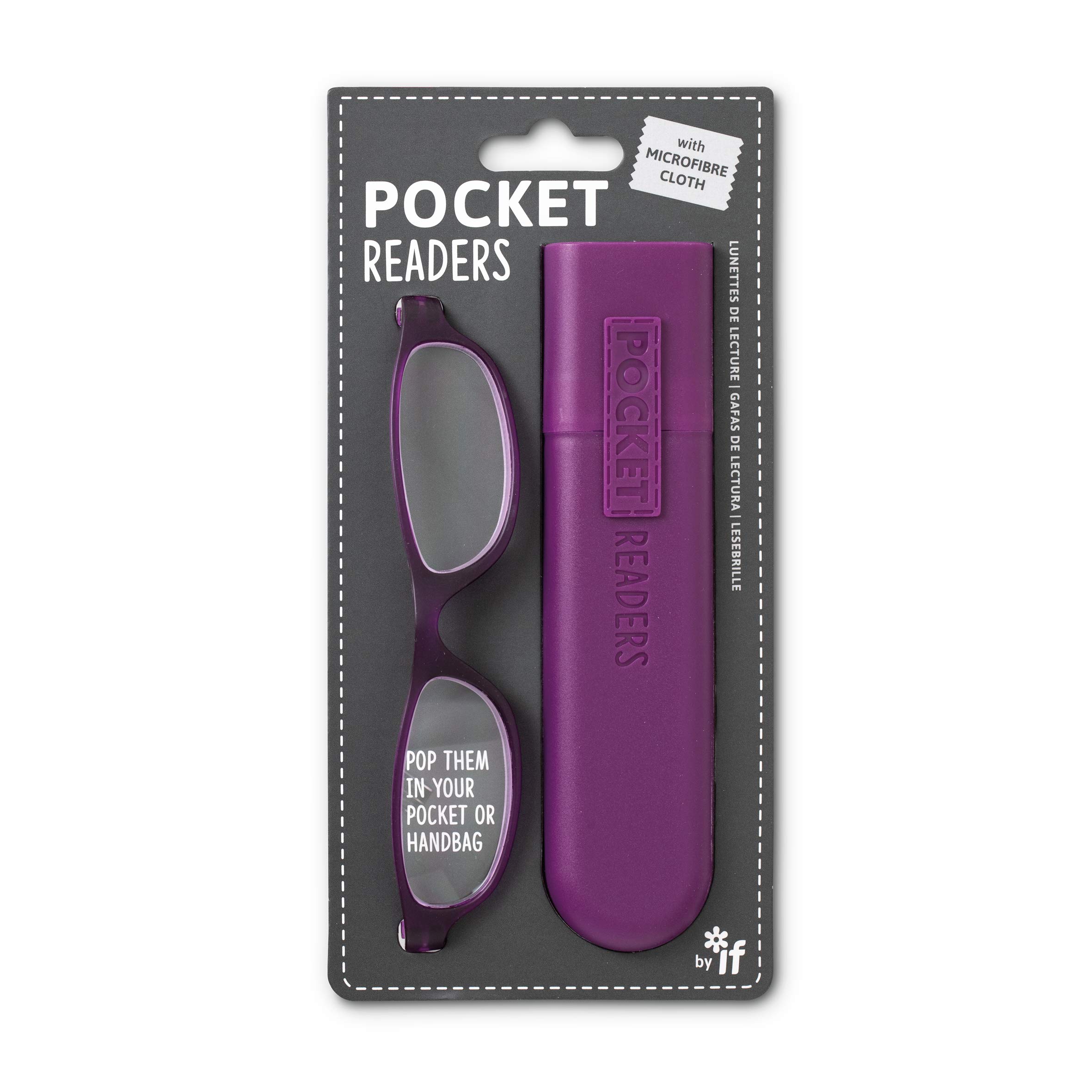 IF Pocket Readers - Compact Folding Reading Glasses with Slim Protective Case | Portable Magnifying Glasses for Reading, Travel & Everyday Use