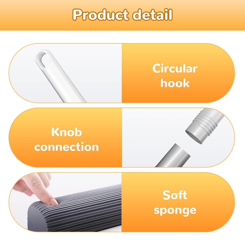 Self-Wringing Sponge Mop for Floor Cleaning - Hands-Free Roller Sponge Mop with 4 Replaceable Heads - Ideal for Kitchen, Bathroom & Hardwood Floors - Easy Self-Washing & Squeezing Design for Effortless Cleaning