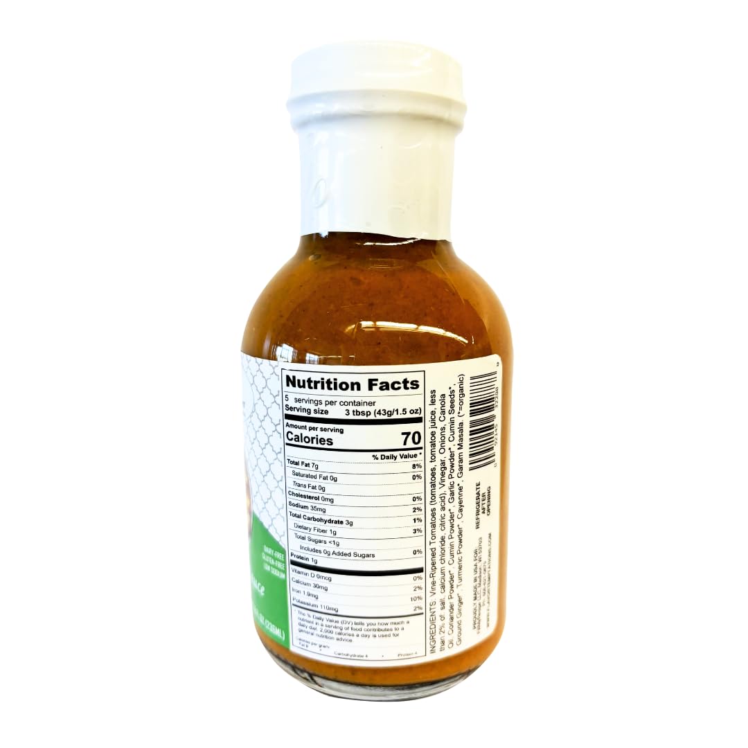 Flavor Temptations Organic Veggie Korma Indian Curry Simmer Sauce | Vegan, Gluten-Free, Low Sodium Authentic Indian Cooking Sauce | 8 FL Oz Glass Jar | Perfect for Vegan Meals, Dinner Parties & Meal Prep