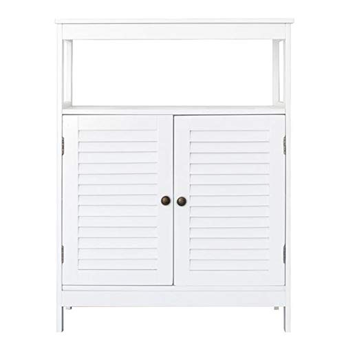 White Storage Cabinet with Doors - Organize Garage, Kitchen Pantry, Office, Patio & Laundry Room - Durable Shelving Cabinet for Home Storage Solutions