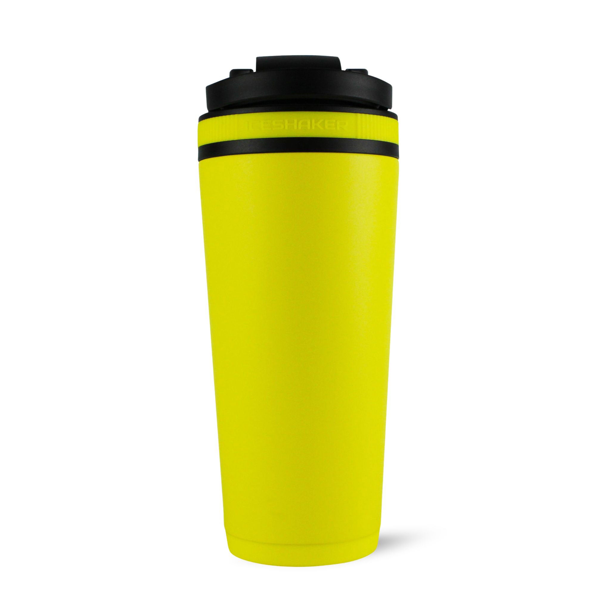 26oz Ice Shaker Matte Series Protein Shaker Bottle - Yellow | Leakproof Gym Water Bottle for Workouts, Protein Mixing & Sports Hydration