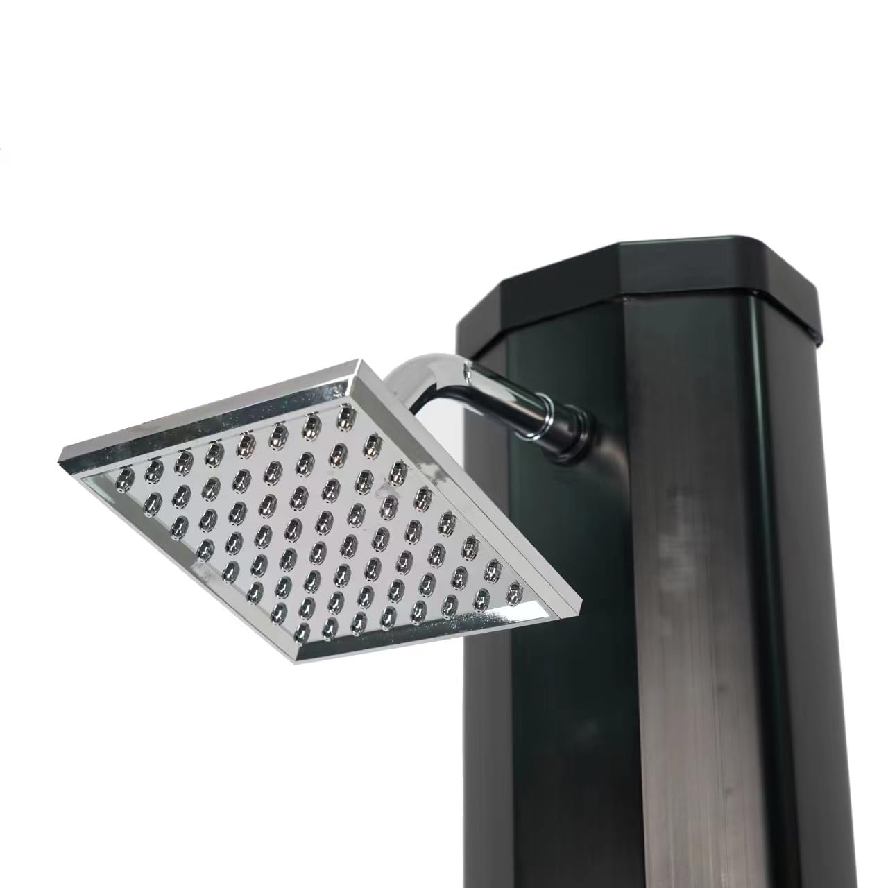 Solar Heated Outdoor Shower - 9.3 Gallon Portable Camping Shower with Adjustable Shower Head & Foot Tap - Perfect for Garden, Backyard, Poolside, Beach, RV & Camping (Black)