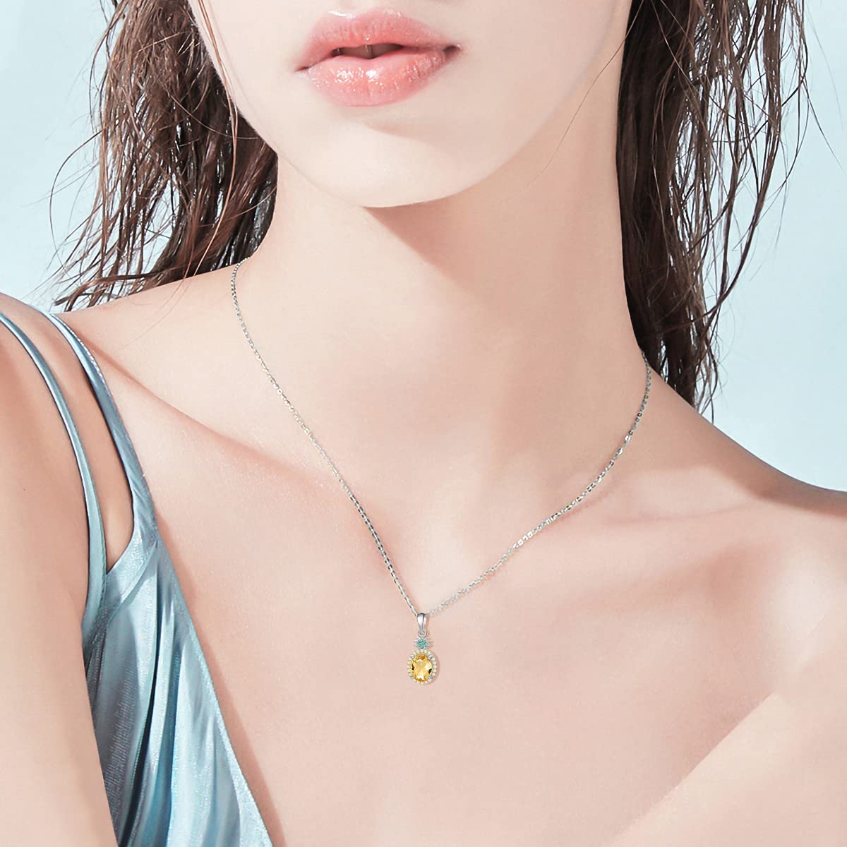 925 Sterling Silver Sunflower Rose Cross Lotus Honey Bee Pineapple Pendant Necklace for Women - Elegant Floral Jewelry Gift for Girlfriend Wife Mom - Perfect for Birthday Valentine's Day Anniversary & Everyday Wear