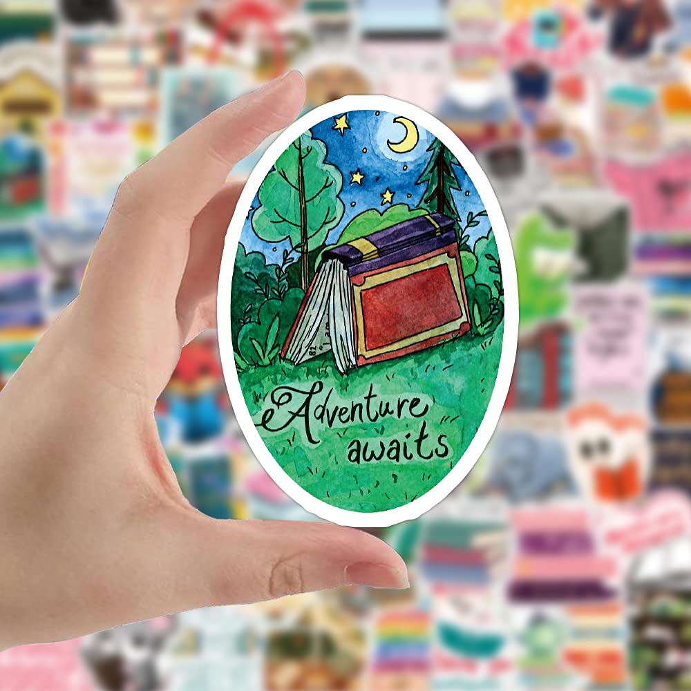 103pcs Motivational Book Stickers for Kids - Waterproof Vinyl Reading Decals for Books, Journals & Planners - Inspirational Study & School Supplies