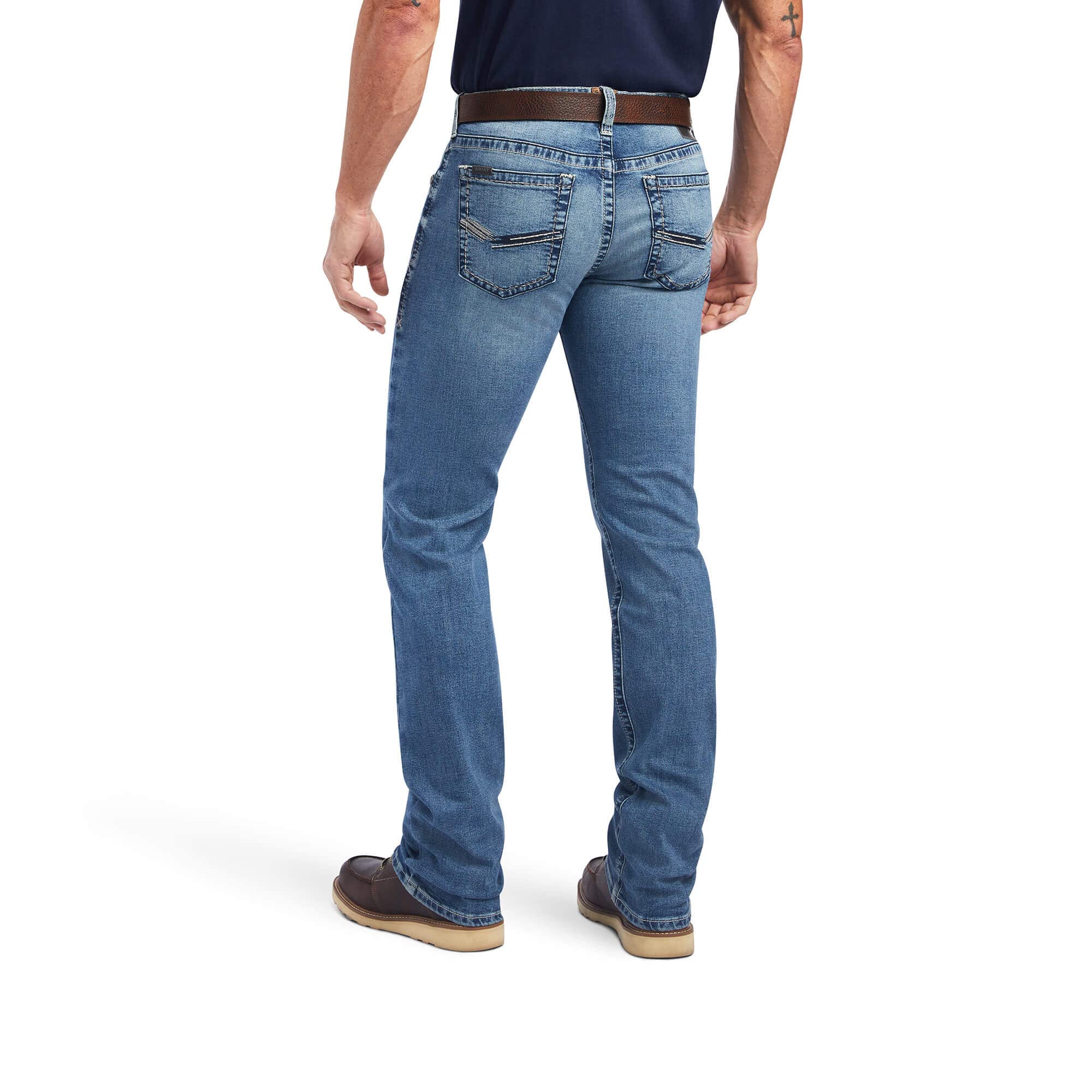 ARIAT Men's M7 Slim Wessley Straight Fit Stretch Denim Jeans - Comfortable Work & Casual Wear for Everyday Use