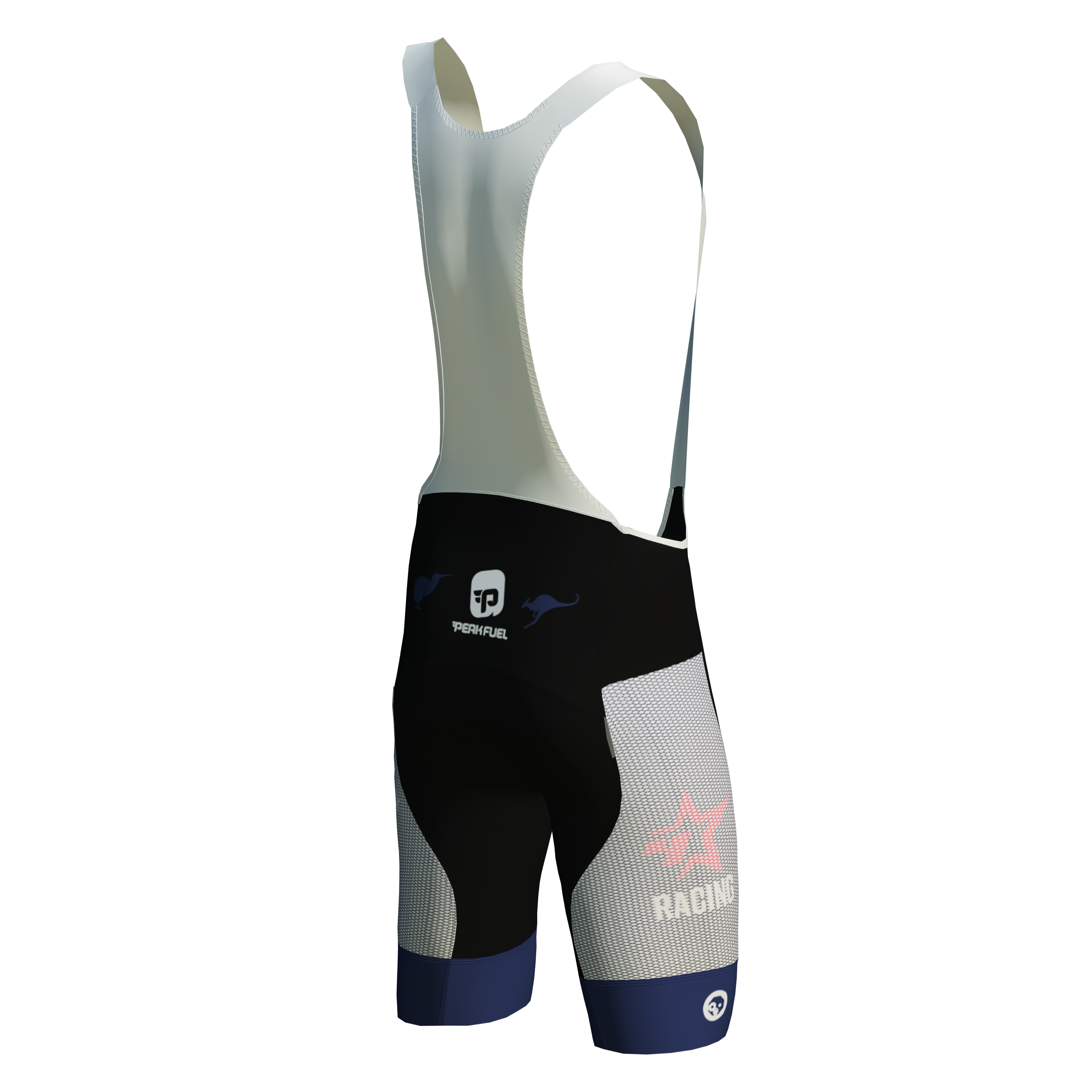 Four Star Racing Tābo Men's Cycling Bib Shorts - High Performance Indoor Training & Road Bike Shorts for Comfort & Durability - Perfect for Spin Class, Gym Workouts & Long Distance Rides