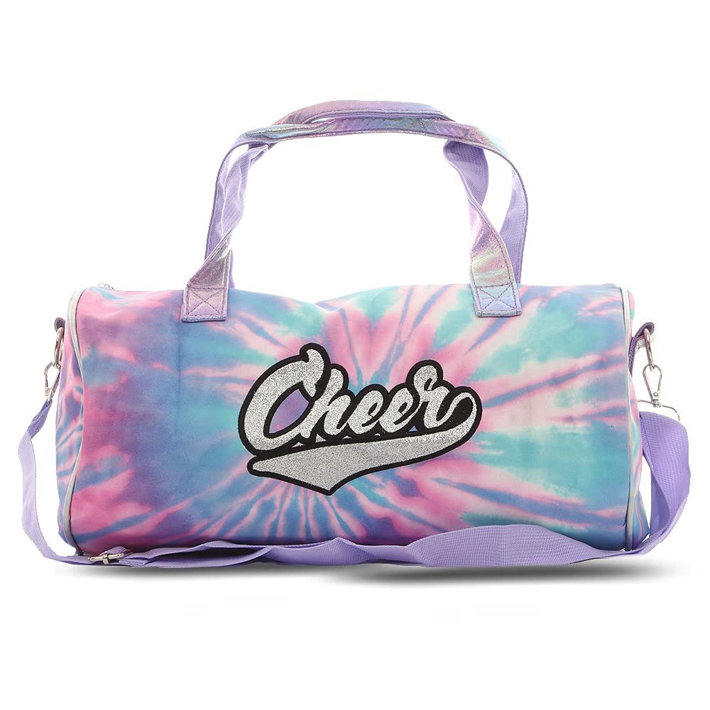 Sequin Cheer Duffle Bag - Tie Dye Gym Bag for Cheerleading, Dance, Sports & Travel - One Size Fits All