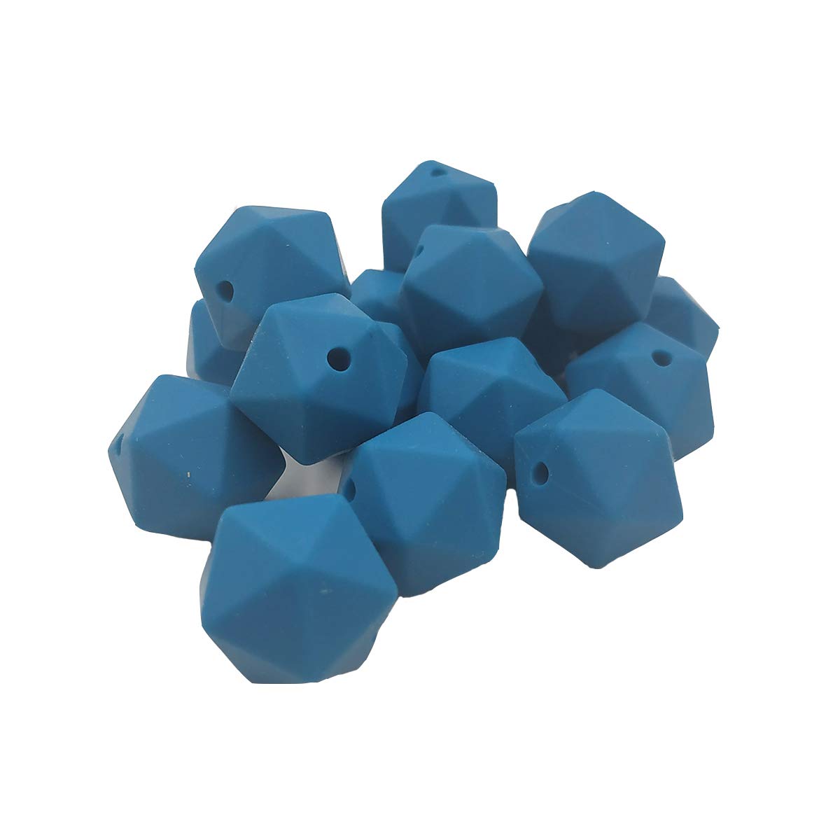 17mm Silicone Pearl Beads for DIY Jewelry & Keychains - 30pcs