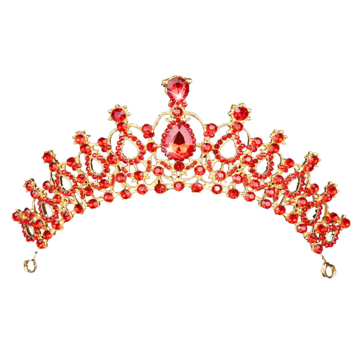 FRCOLOR Baroque Rhinestone Wedding Tiara - Vintage Crystal Bridal Headpiece for Bride, Alloy Hairband with Rhinestones - Perfect for Weddings, Prom, Pageants, and Special Occasions