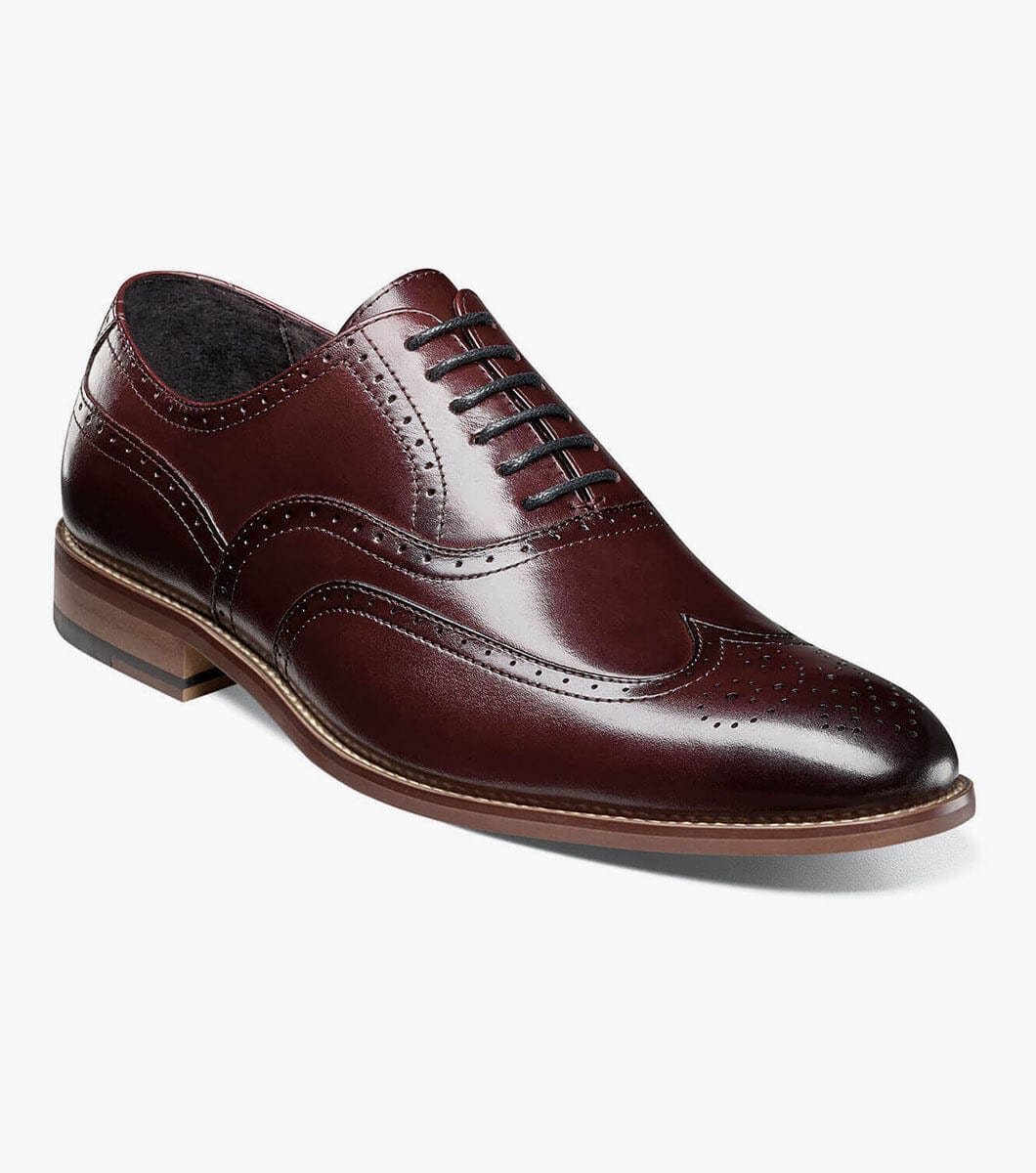 Premium Dunbar Wingtip Oxford Dress Shoes for Men - Classic Business & Formal Occasions - Comfortable Leather Brogues for Office, Wedding & Professional Events