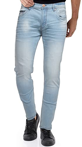 Azure Skinny Stretch Jeans for Men - Comfort & Style for Everyday Wear