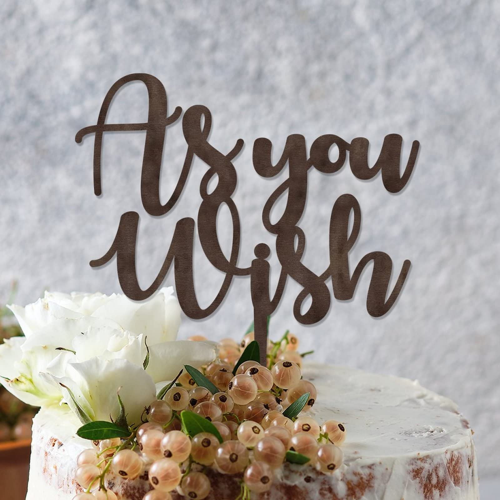 Personalized Mr & Mrs Wedding Cake Toppers - Wooden Engagement Cake Decorations with Love Quotes - Perfect for Wedding, Anniversary, and Bridal Shower Cakes