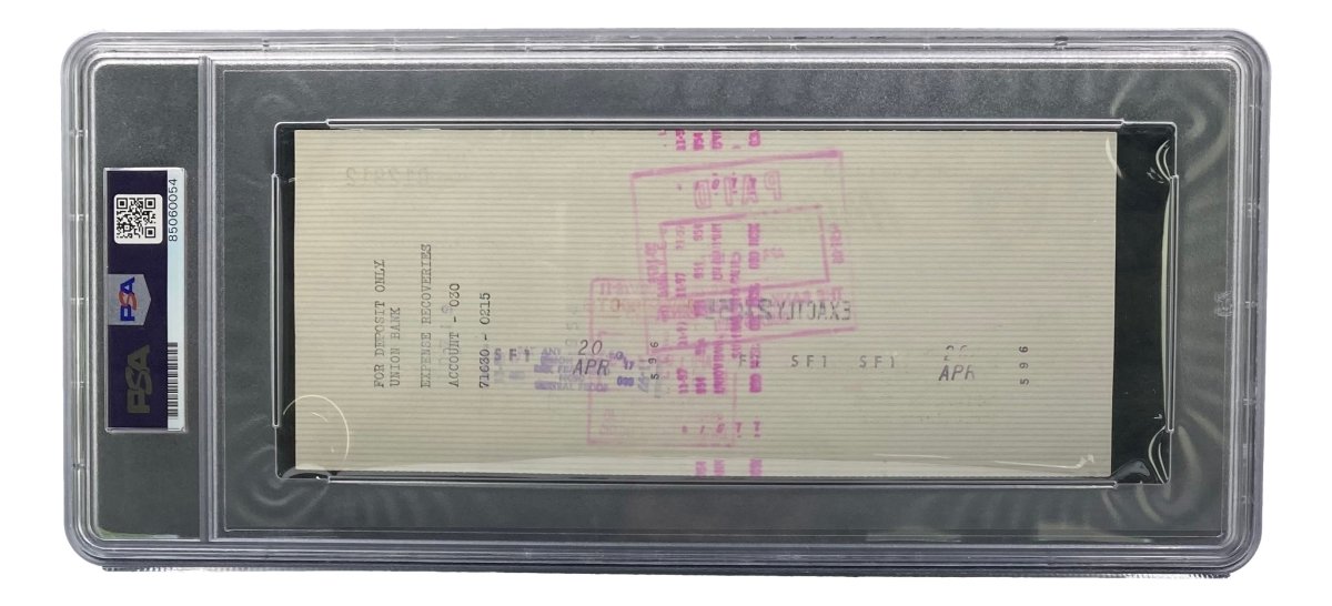 Authentic Al Davis Signed Oakland Raiders Bank Check #12912 PSA/DNA Gem MT 10 - Perfect for Raiders Memorabilia Collectors & NFL Fans
