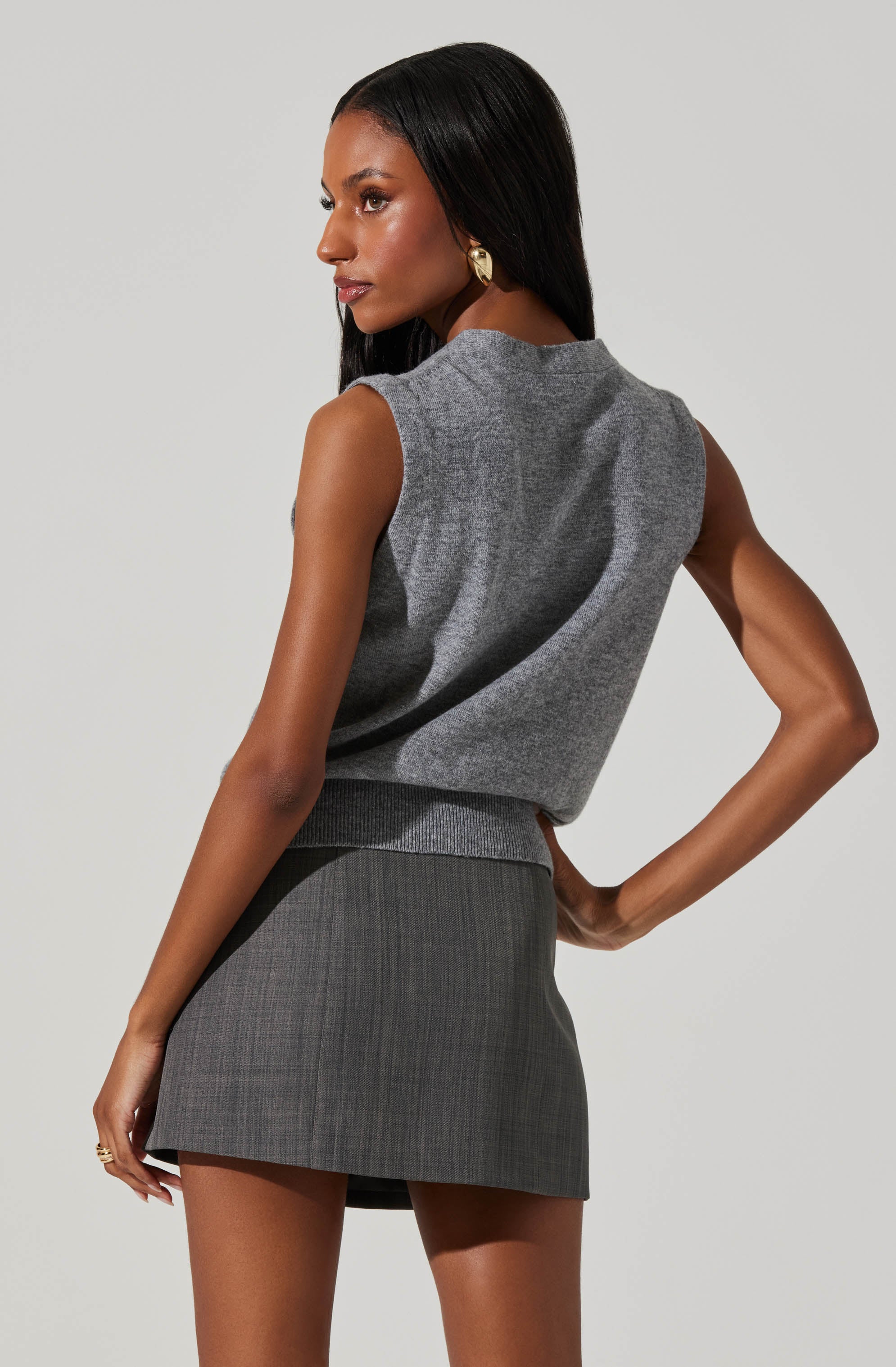 Eira Button Up Sweater Vest for Women - Cozy Knit Cardigan with Front Buttons - Perfect for Office Wear, Layering in Fall & Winter