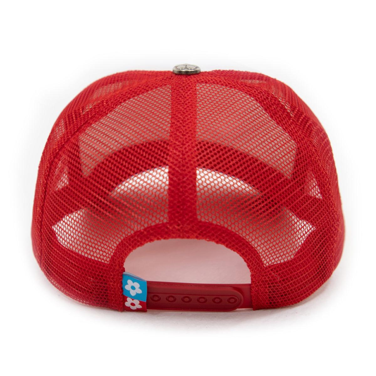 Burgershop Trucker Cap - Stylish Red Mesh Baseball Hat for Men & Women | Perfect for Outdoor Activities, Sports, and Casual Wear