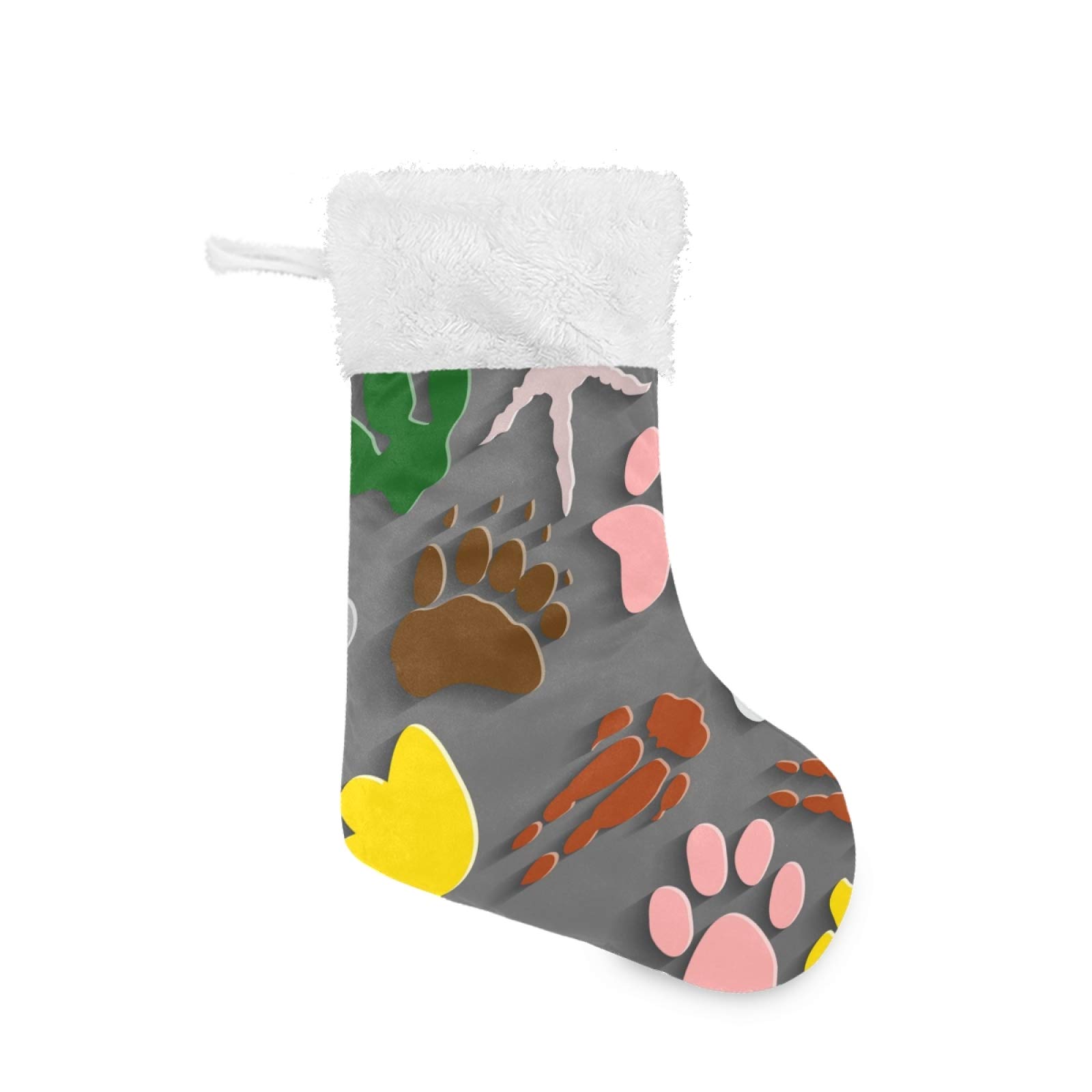 STAYTOP Christmas Stockings - Large Xmas Socks with Snowman, Snowflake & Candy Cane Designs for Fireplace Decor | Holiday Gift Bags & Party Supplies (1PC) - Perfect for Christmas Tree Decorations, Mantel Displays & Festive Home Decor